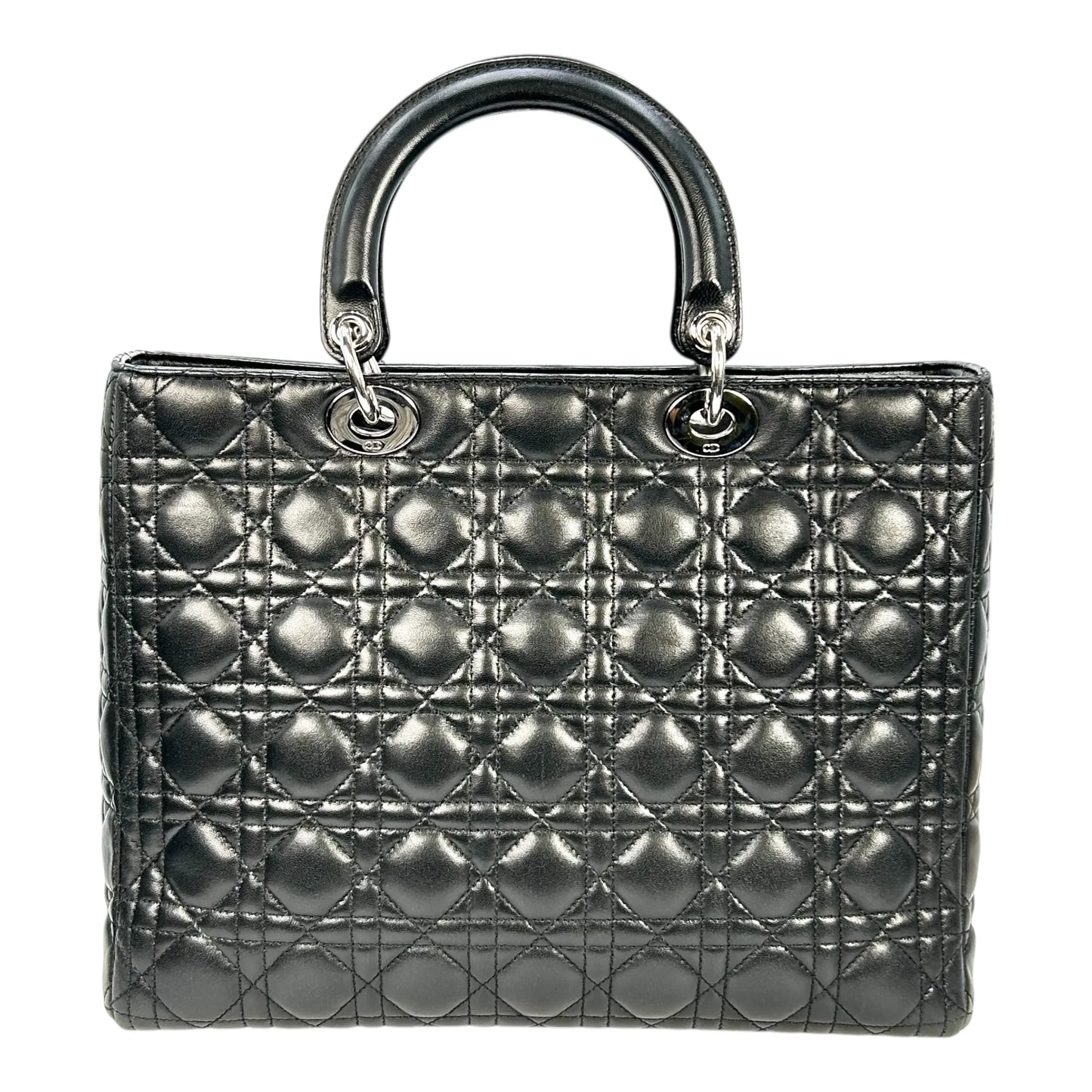 Dior Lady Dior Large Lambskin Cannage - Black