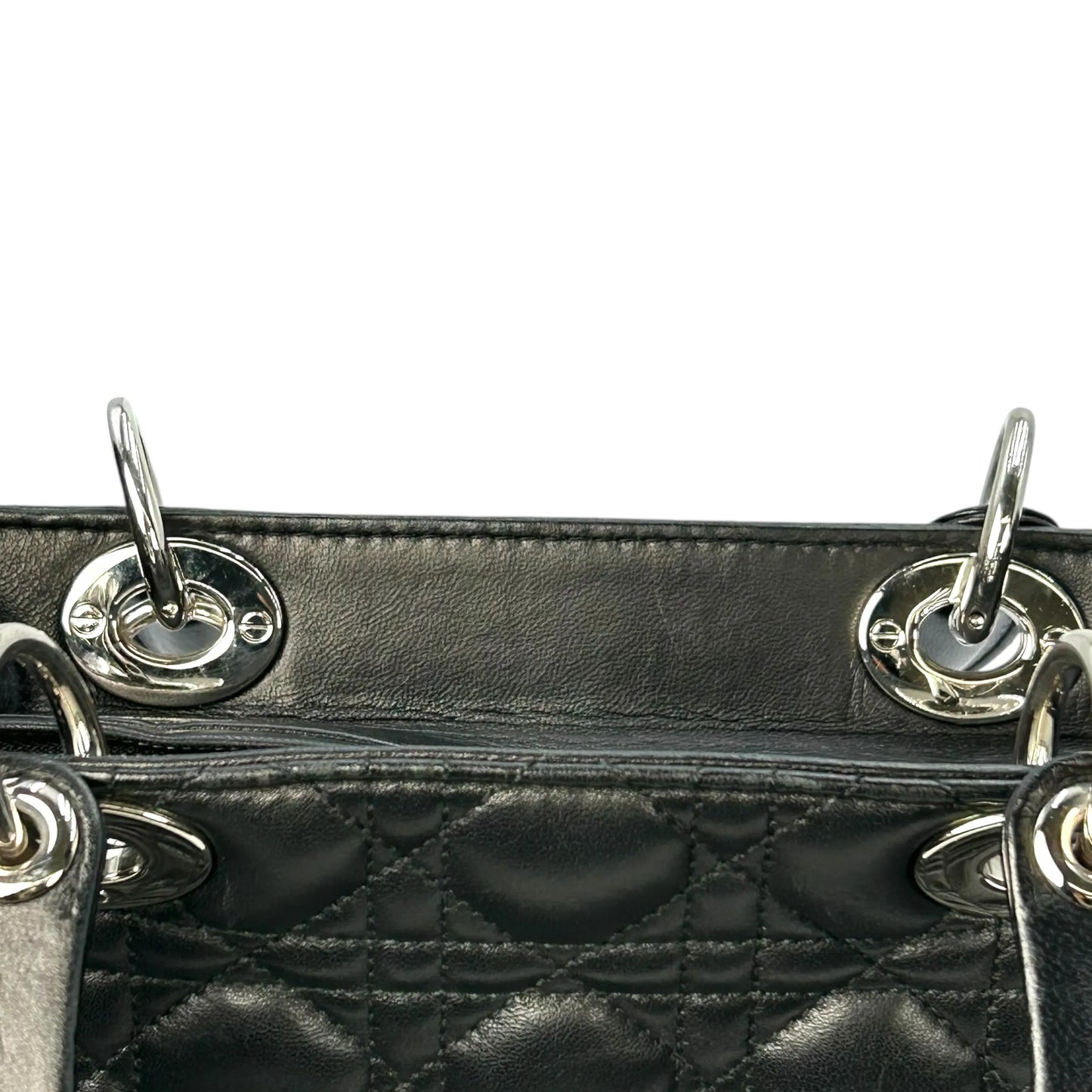 Dior Lady Dior Large Lambskin Cannage - Black