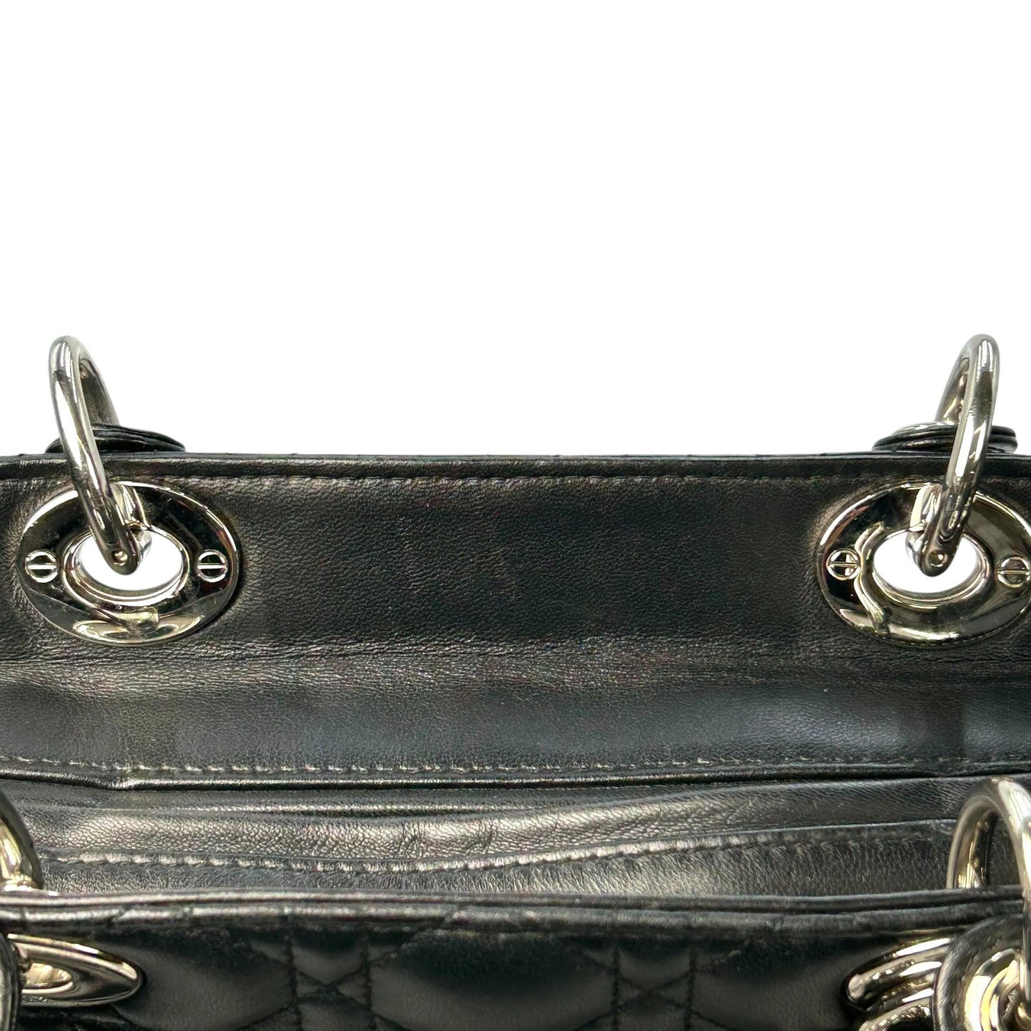 Dior Lady Dior Large Lambskin Cannage - Black
