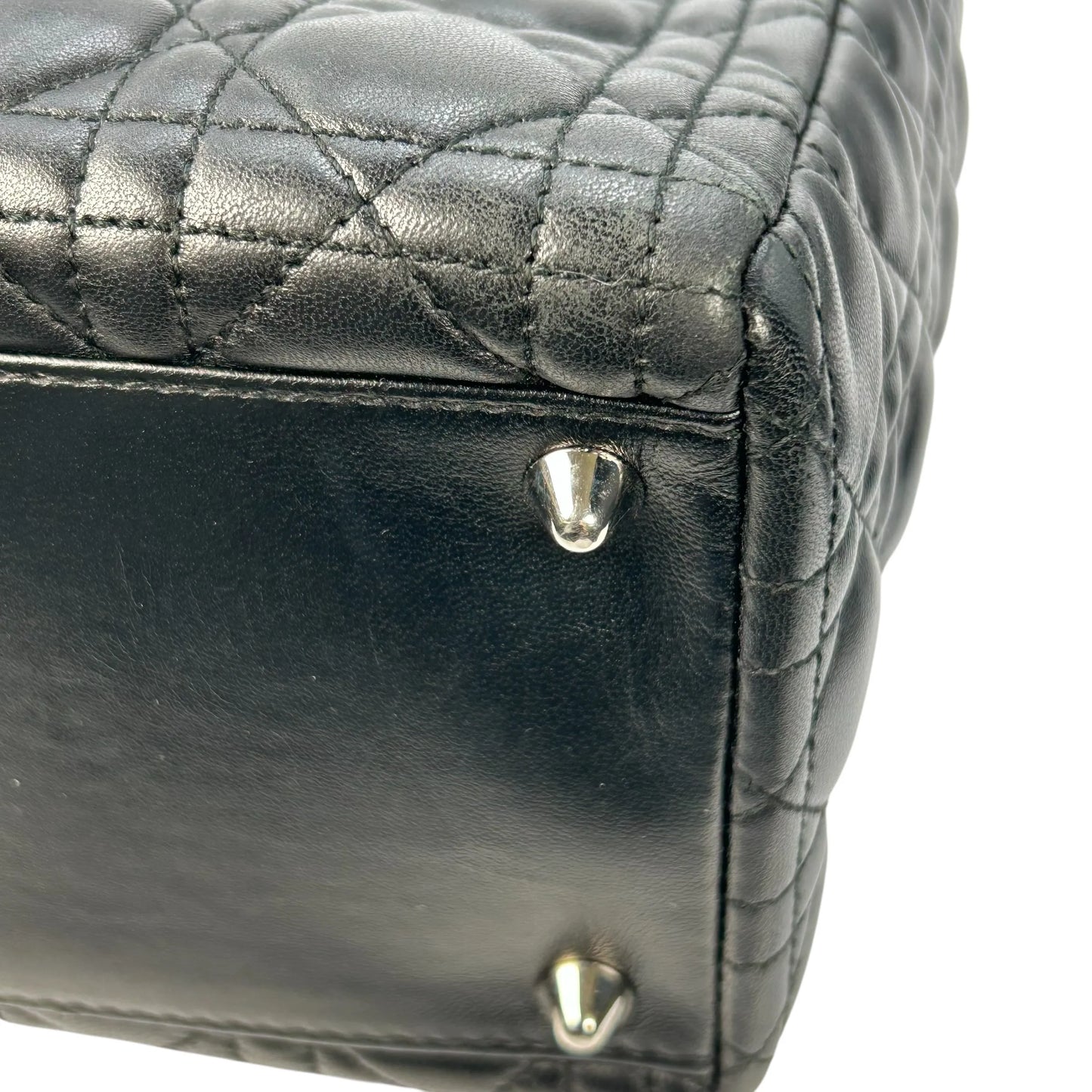 Dior Lady Dior Large Lambskin Cannage - Black