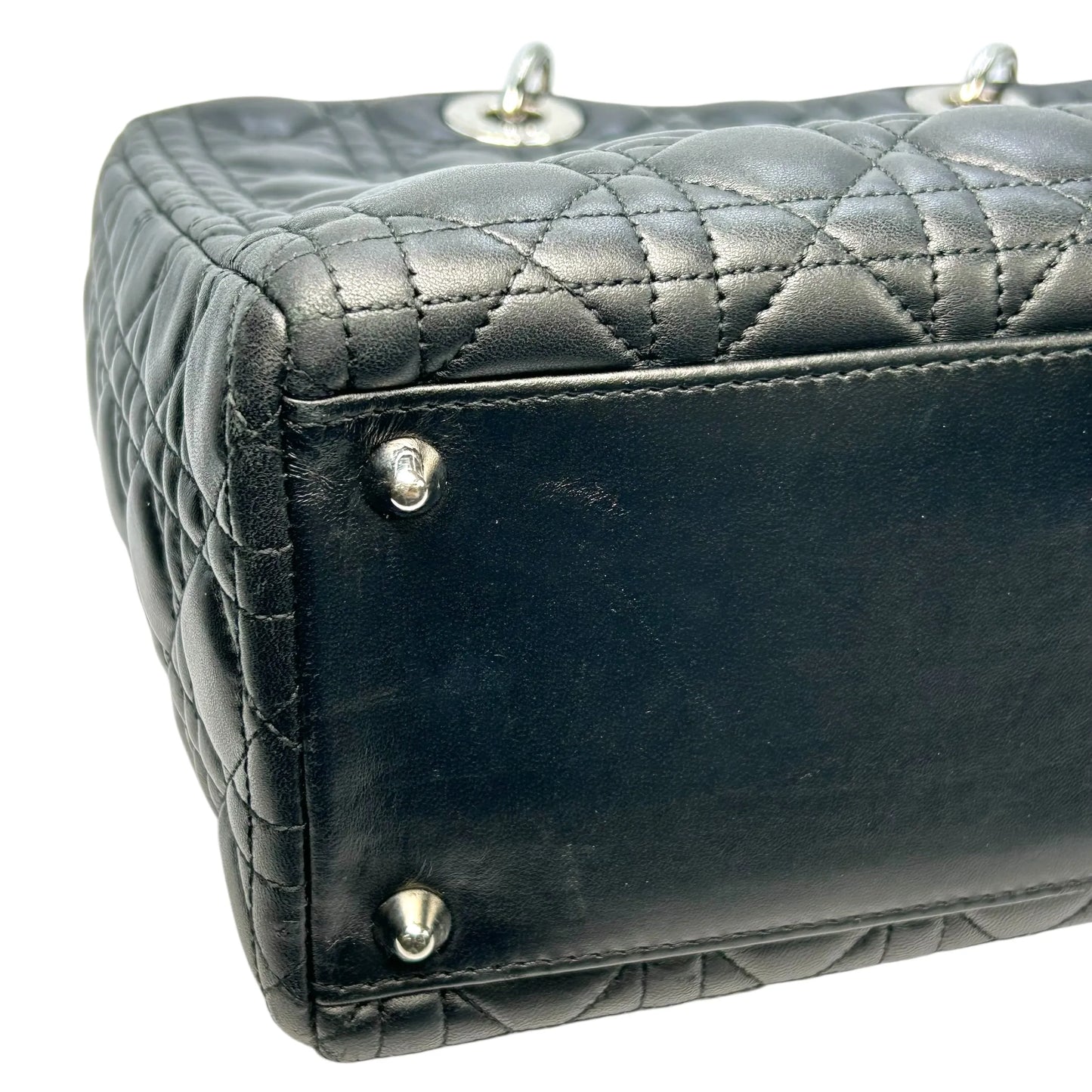 Dior Lady Dior Large Lambskin Cannage - Black