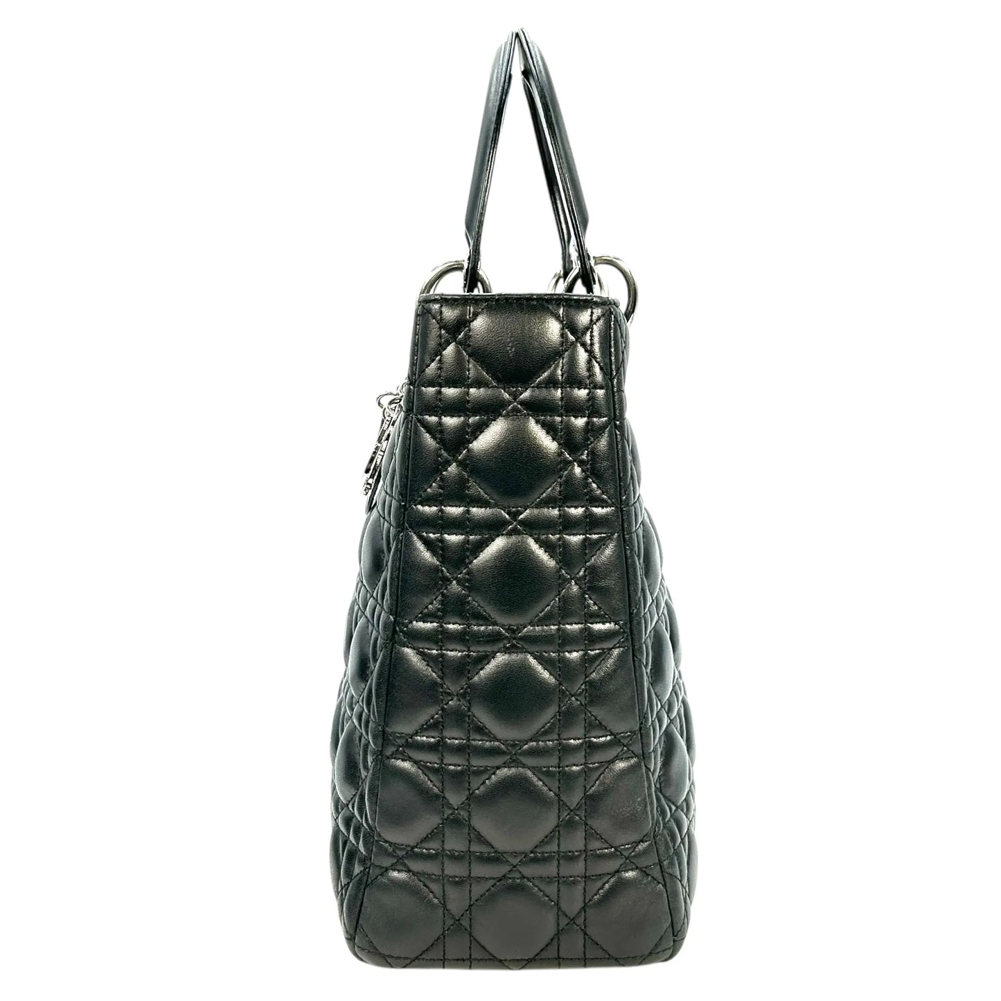 Dior Lady Dior Large Lambskin Cannage - Black