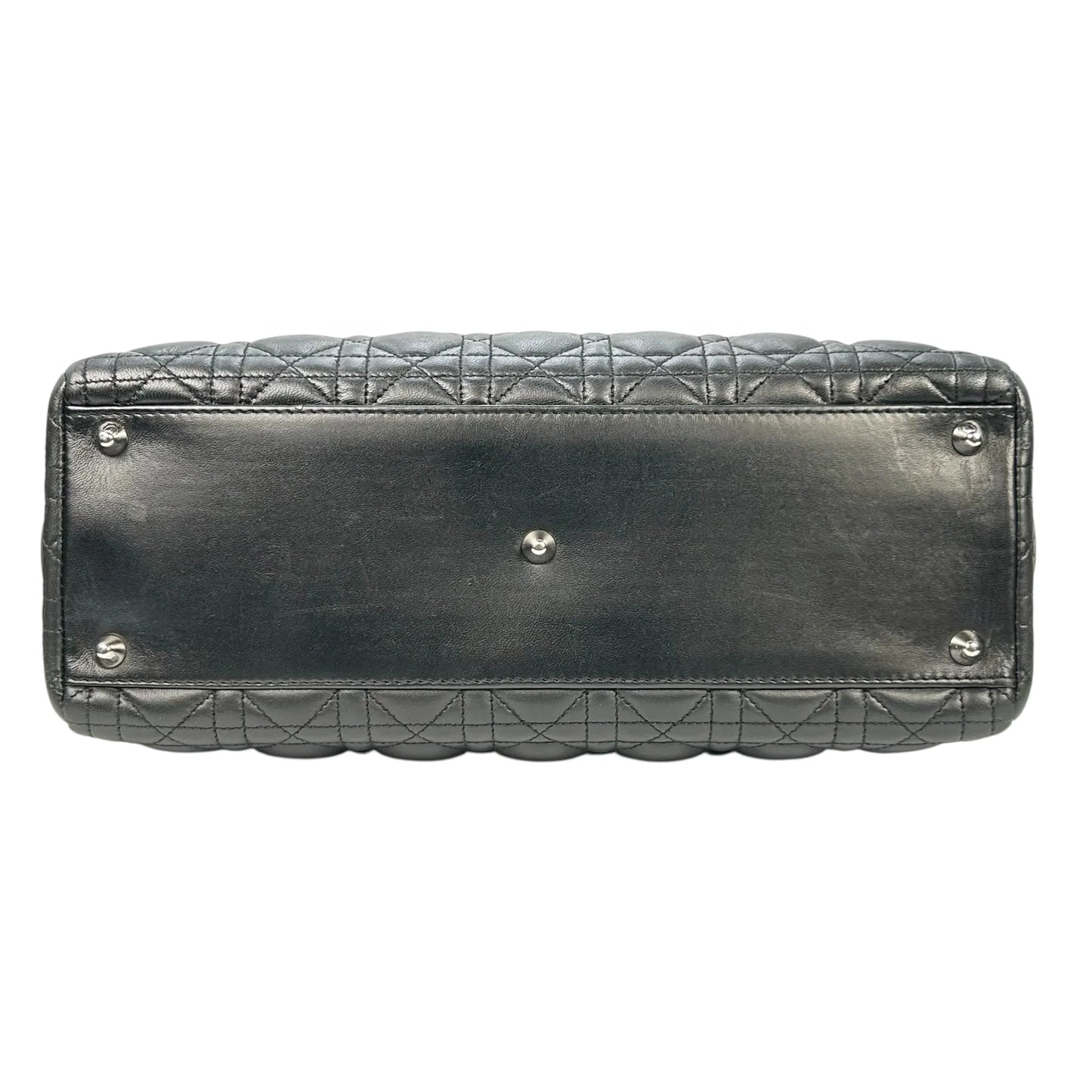 Dior Lady Dior Large Lambskin Cannage - Black