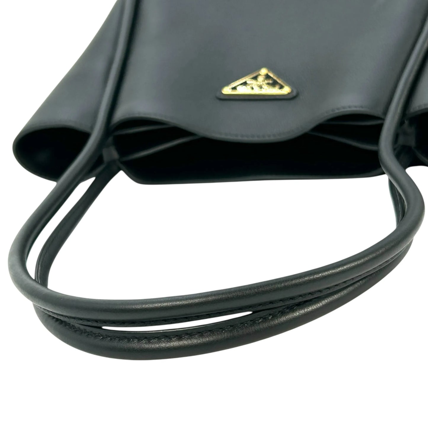 PRADA Leather Mini Tote Bag - Black