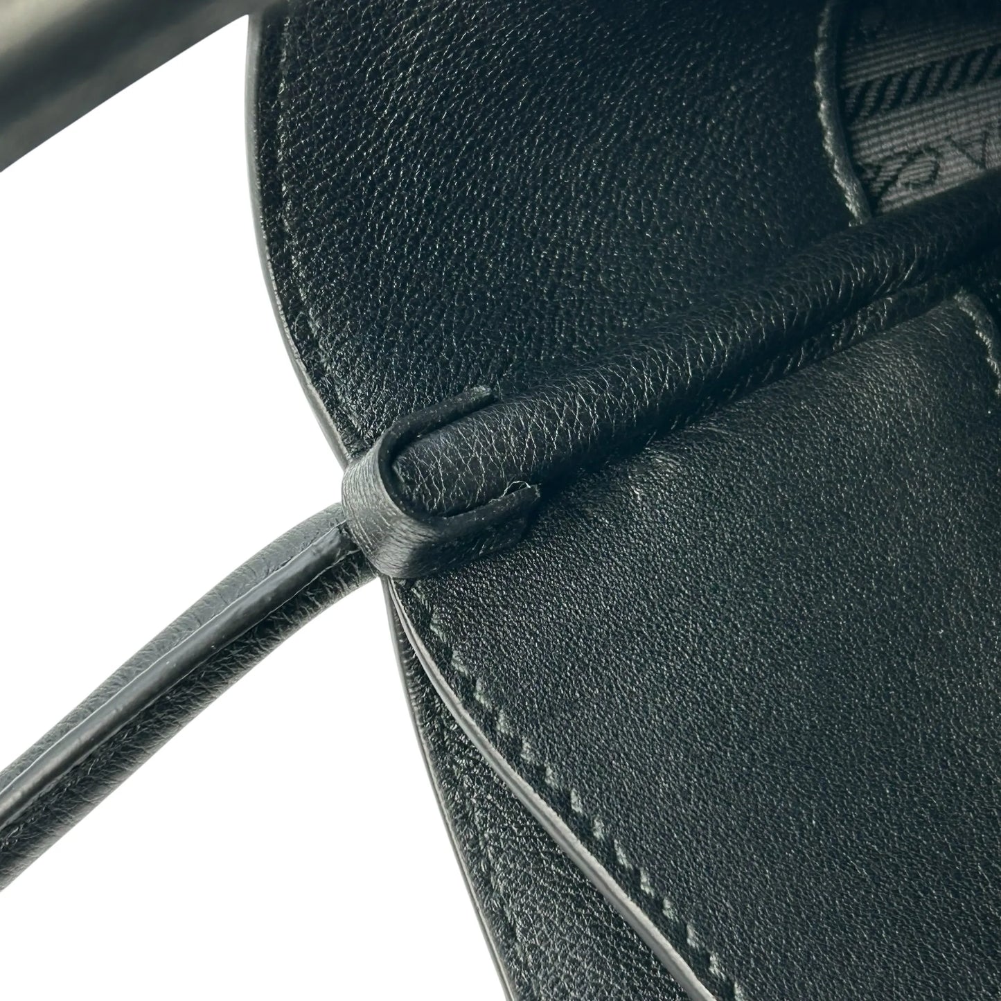 PRADA Leather Mini Tote Bag - Black