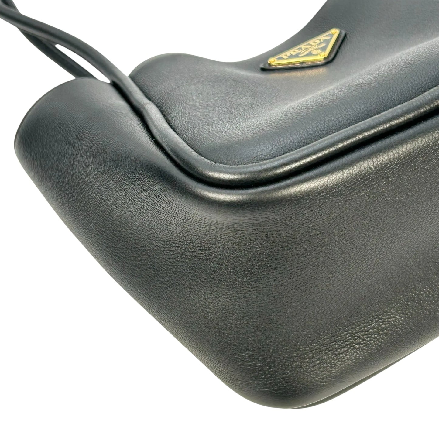 PRADA Leather Mini Tote Bag - Black