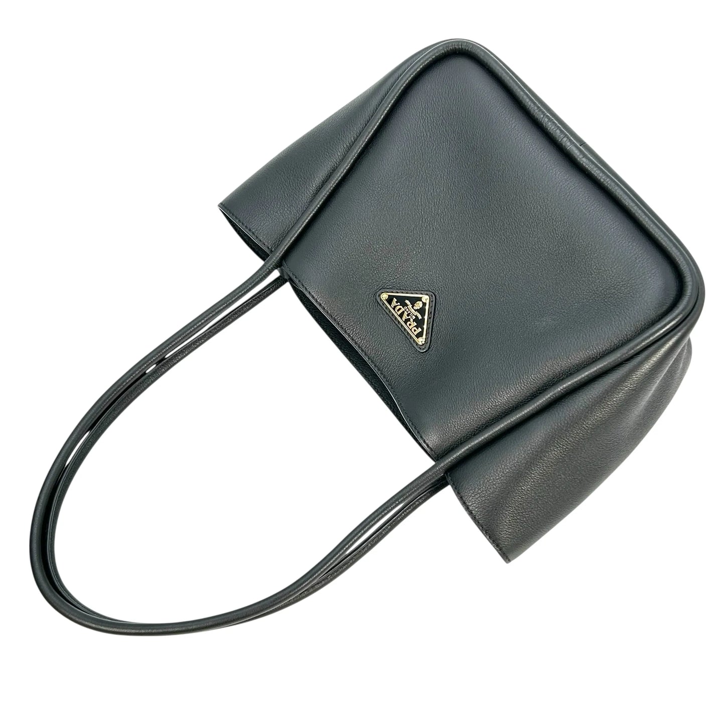 PRADA Leather Mini Tote Bag - Black