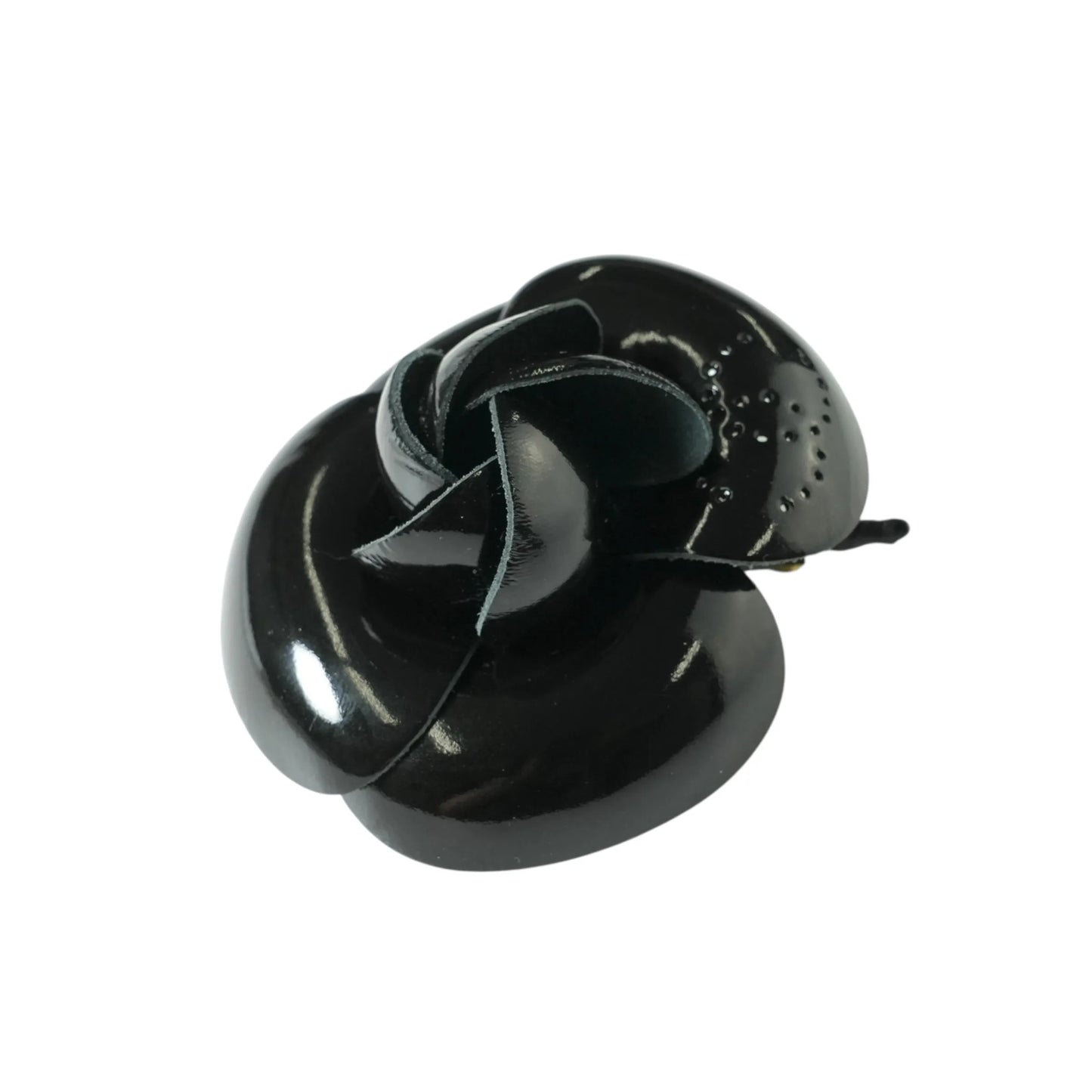 CHANEL Camellia Motif Brooch Enamel - Black