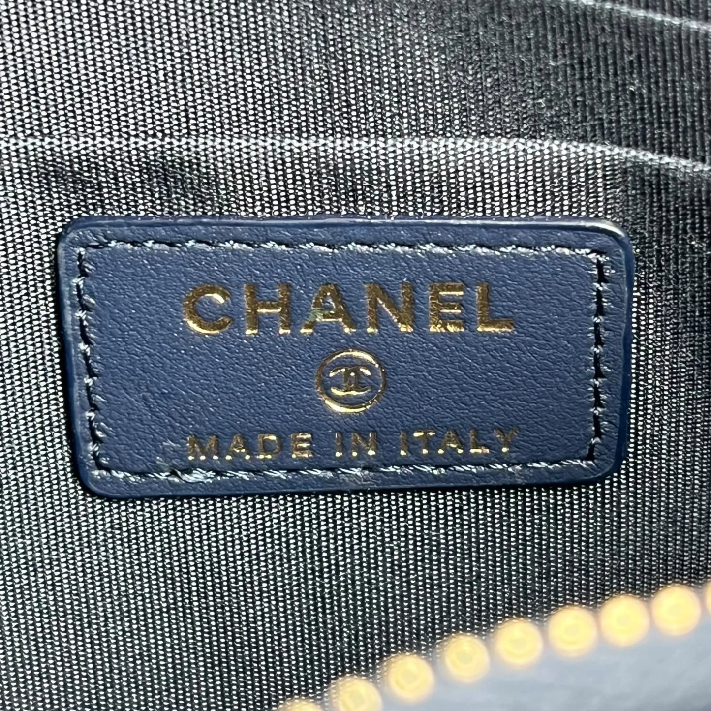 CHANEL Boy Chanel Materasse Caviarskin Long Wallet - Navy