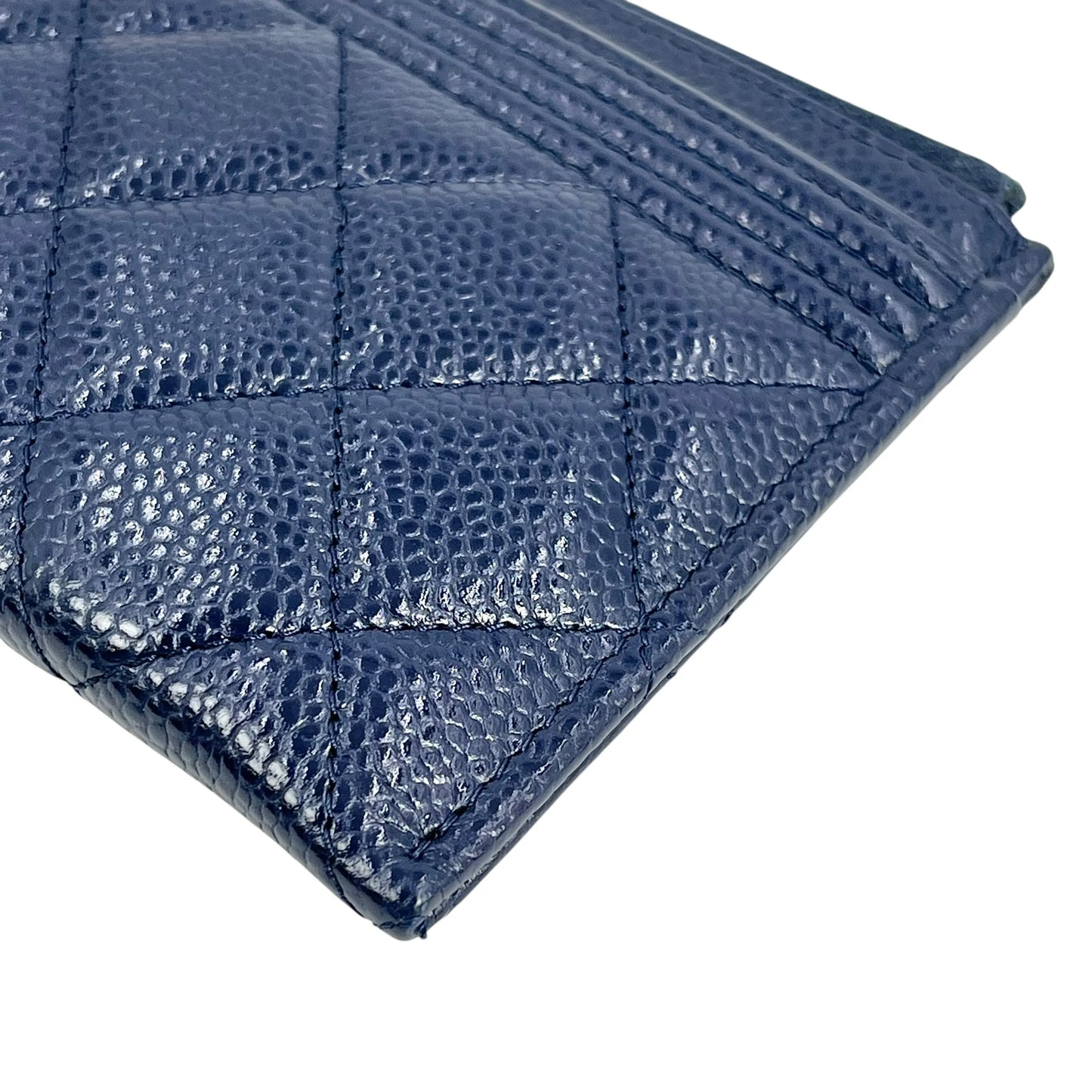 CHANEL Boy Chanel Materasse Caviarskin Long Wallet - Navy