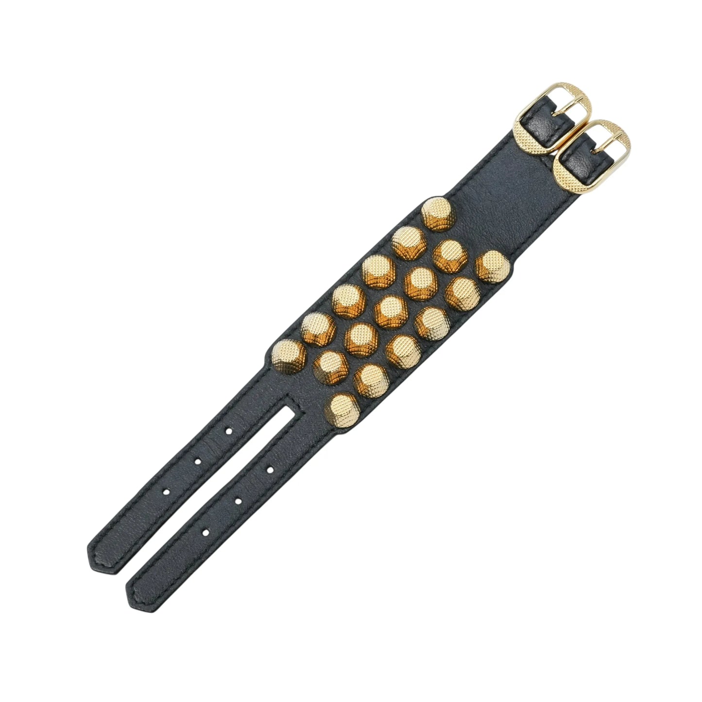 BALENCIAGA Arena Three Row GGH Bracelet - Black
