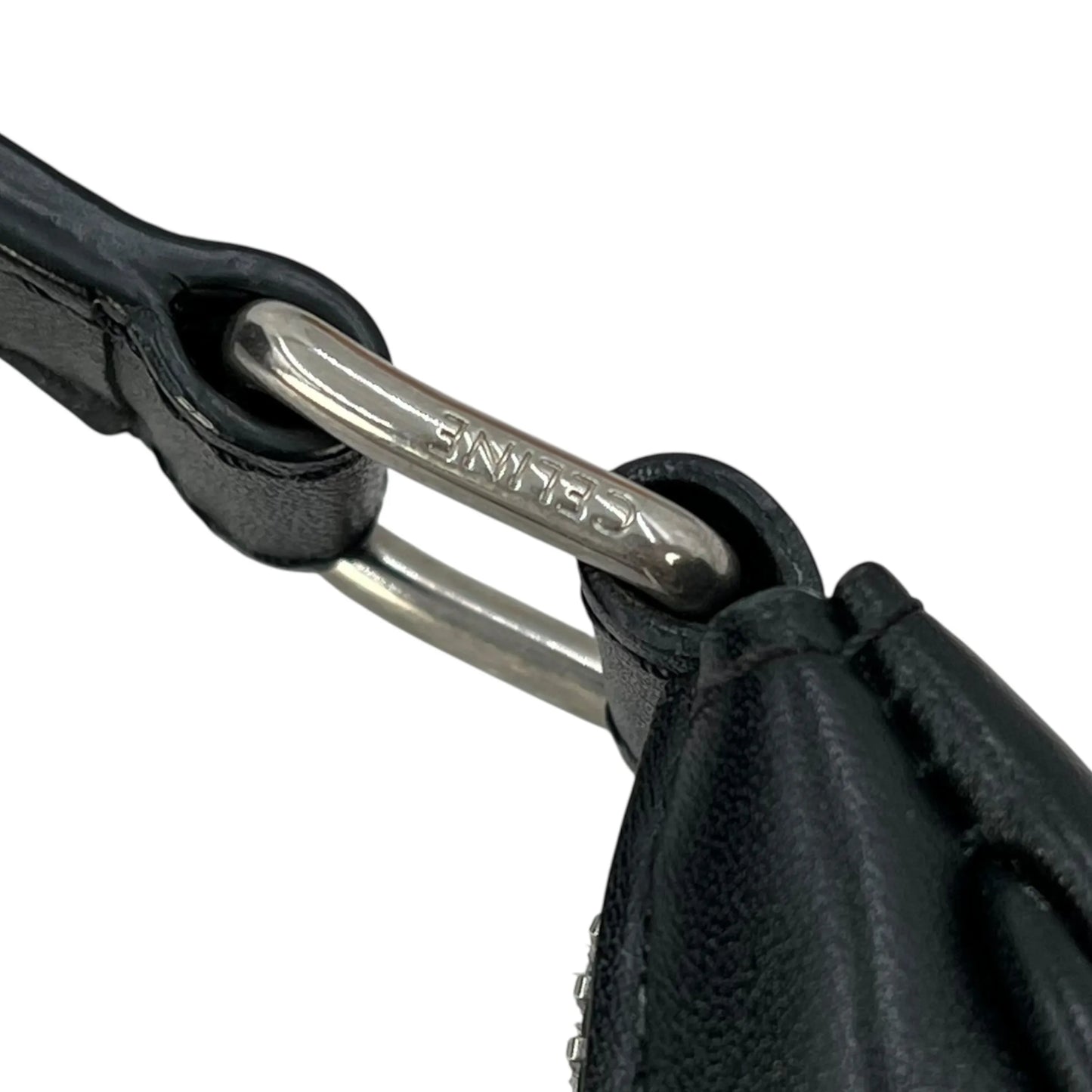CELINE Ava Leather One Shoulder Bag - Black