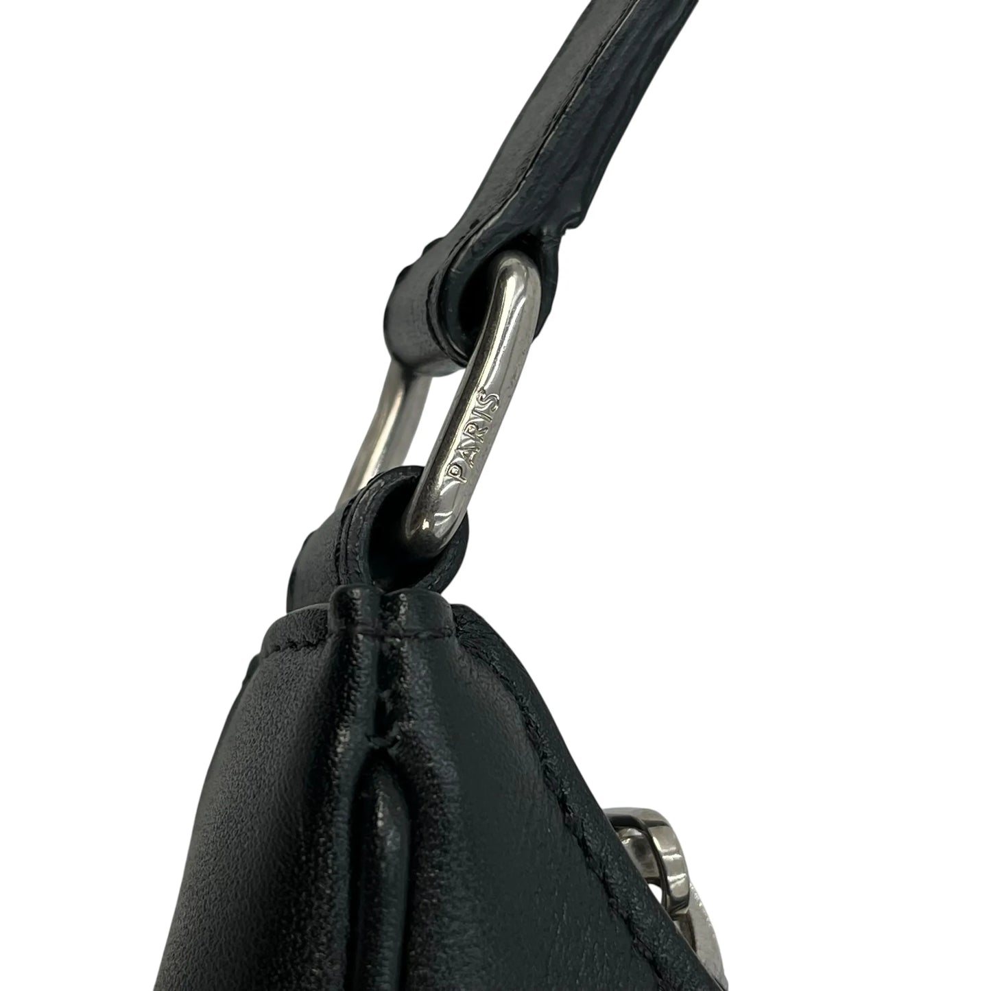 CELINE Ava Leather One Shoulder Bag - Black
