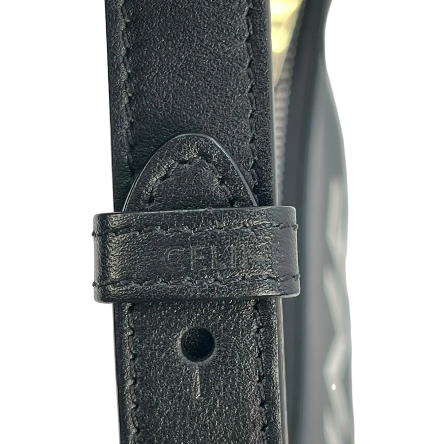 CELINE Ava Leather One Shoulder Bag - Black