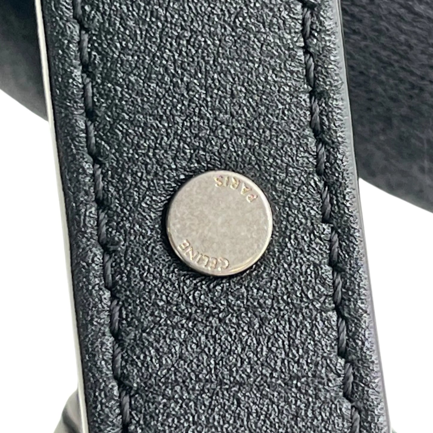 CELINE Ava Leather One Shoulder Bag - Black