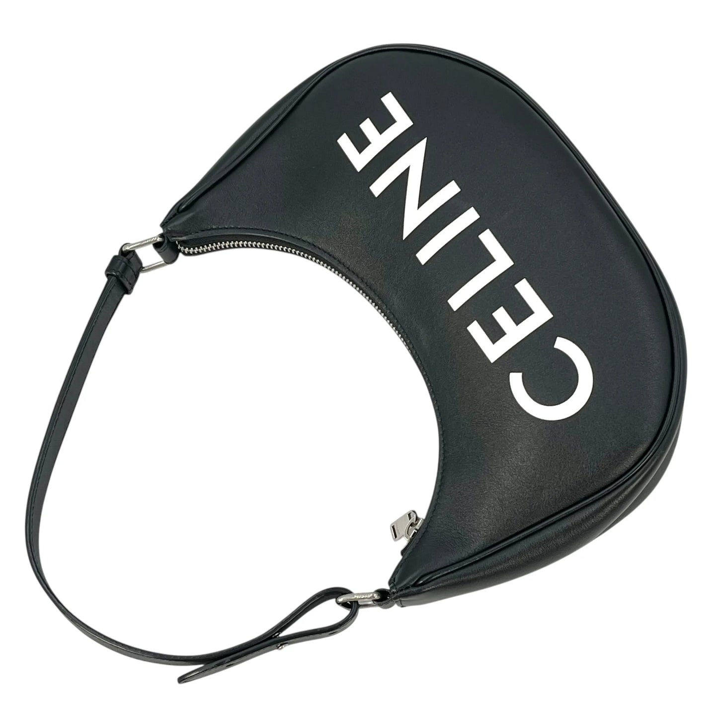 CELINE Ava Leather One Shoulder Bag - Black