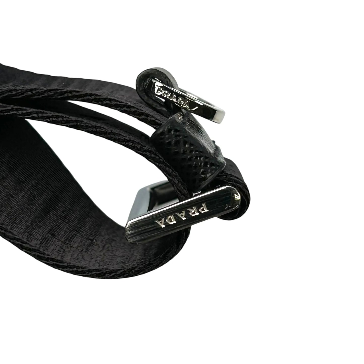 PRADA Re-Nylon Saffiano Leather Shoulder Bag - Black