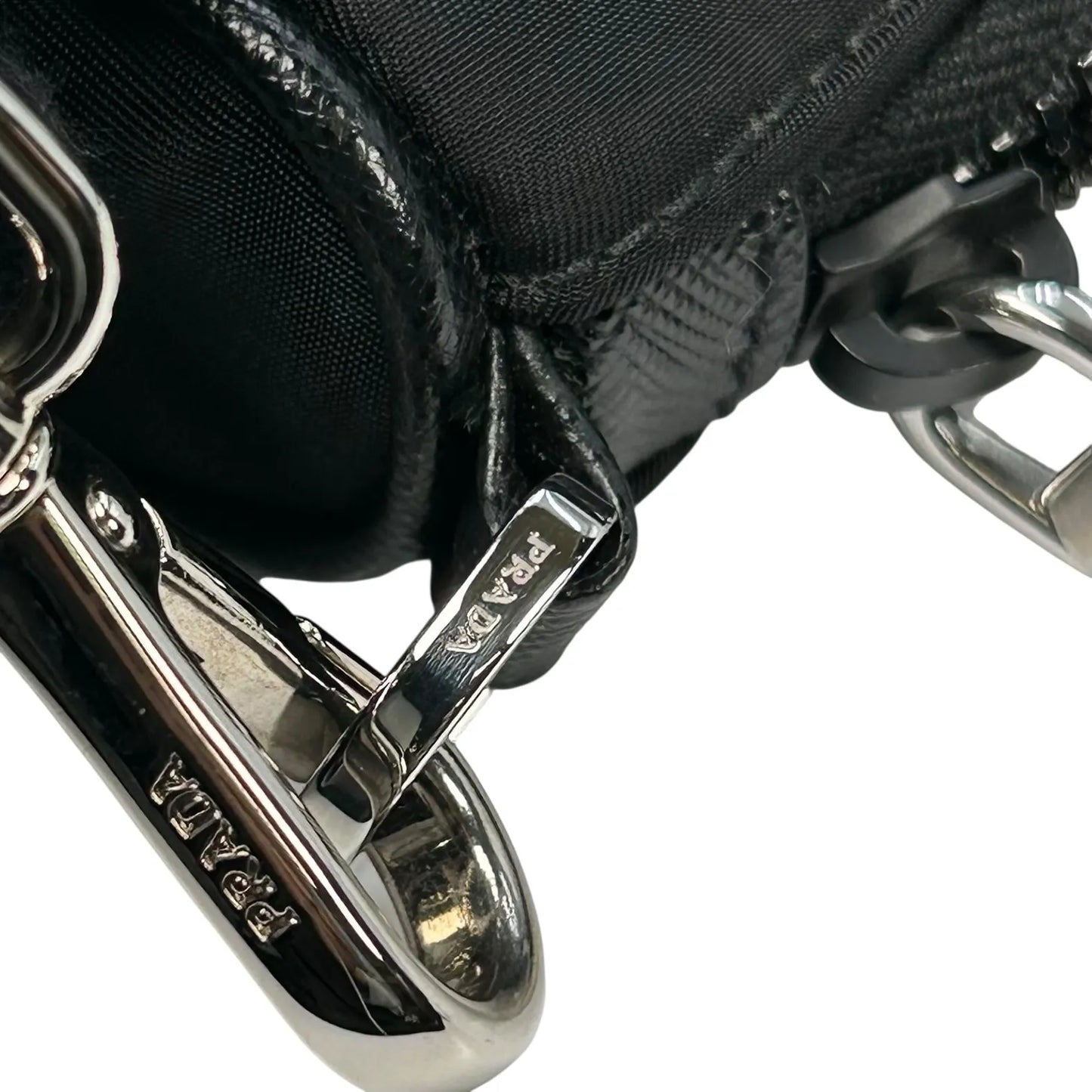 PRADA Re-Nylon Saffiano Leather Shoulder Bag - Black