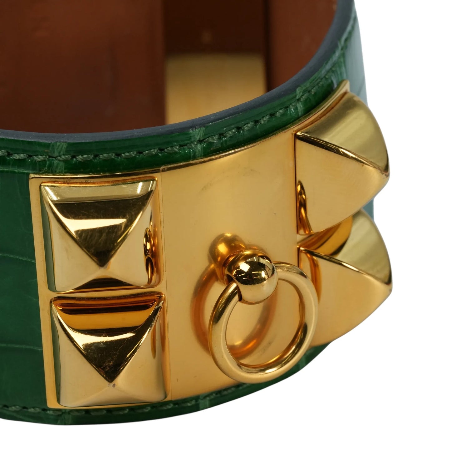 Hermès Collier de Chien Accessories Bracelet - Green × Gold