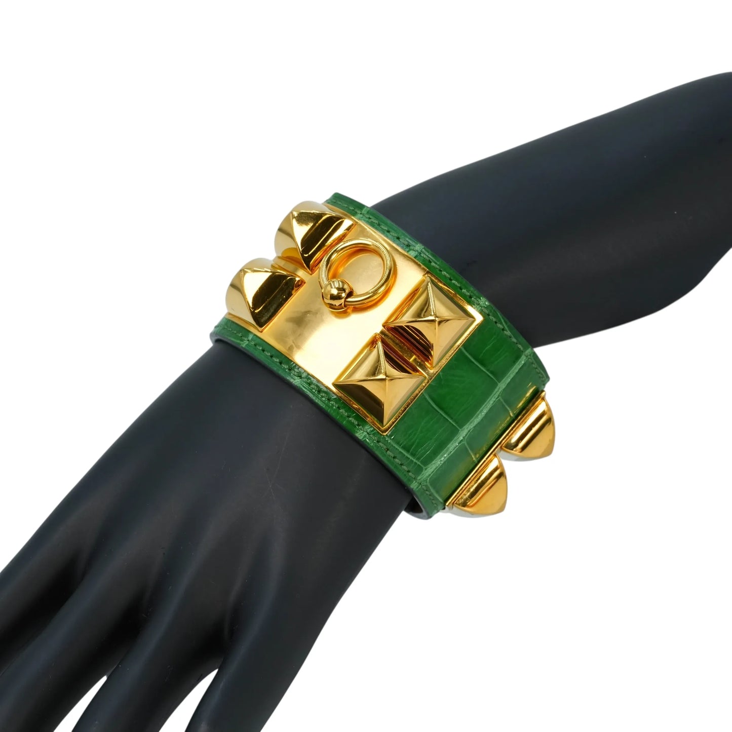 Hermès Collier de Chien Accessories Bracelet - Green × Gold