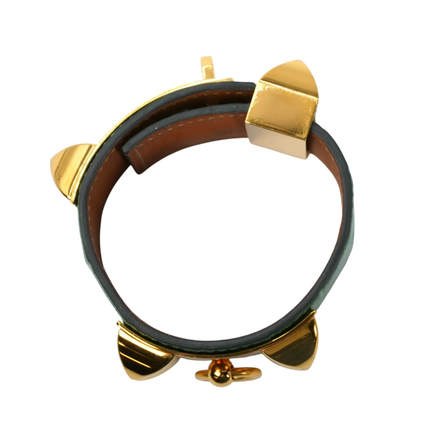 Hermès Collier de Chien Accessories Bracelet - Green × Gold