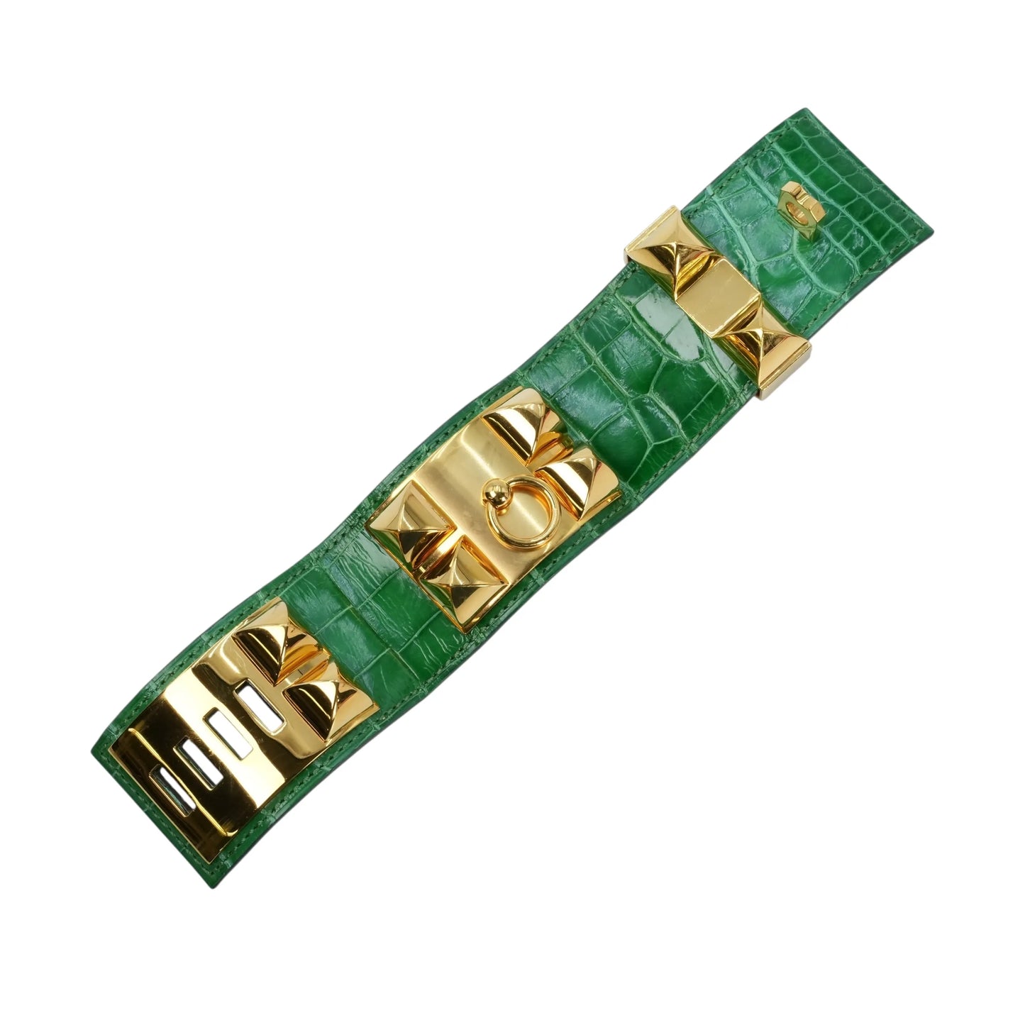 Hermès Collier de Chien Accessories Bracelet - Green × Gold