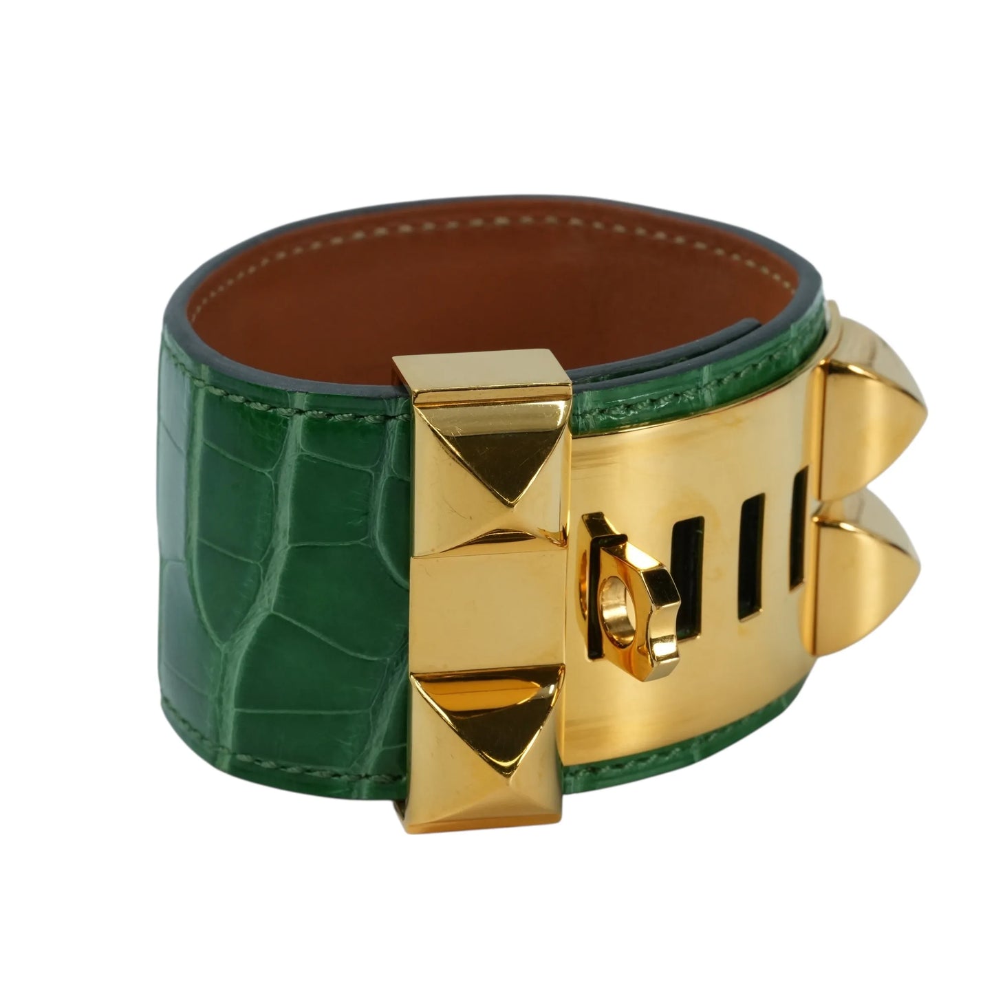 Hermès Collier de Chien Accessories Bracelet - Green × Gold