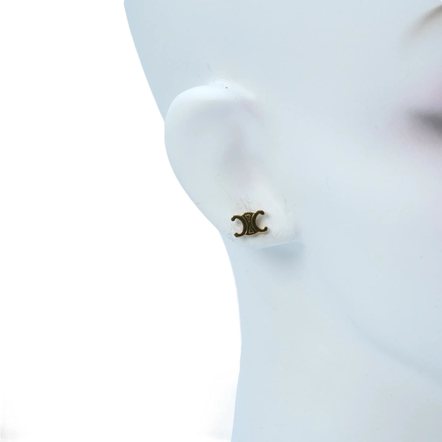 CELINE Triomphe Studs Earring - Gold Plated
