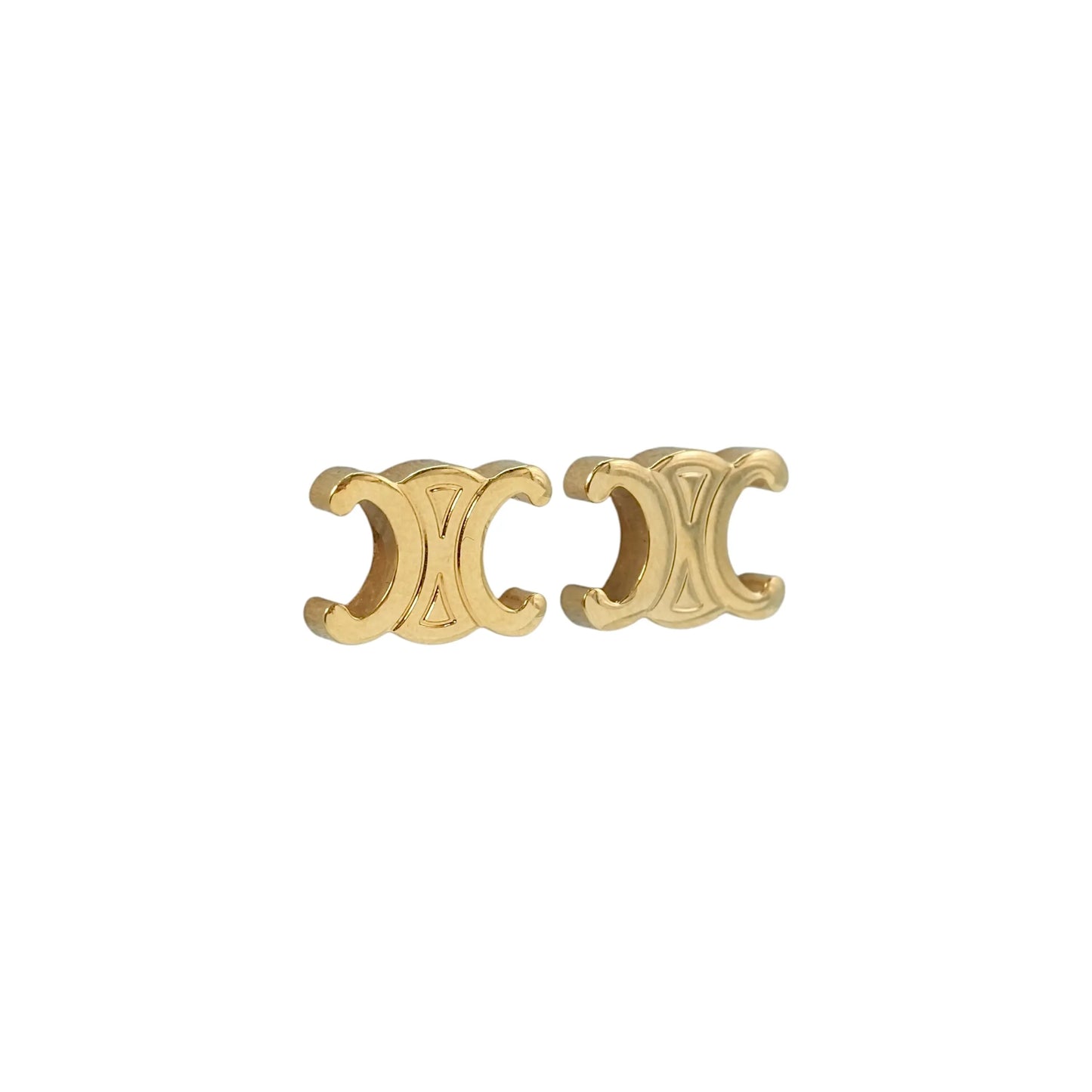 CELINE Triomphe Studs Earring - Gold Plated