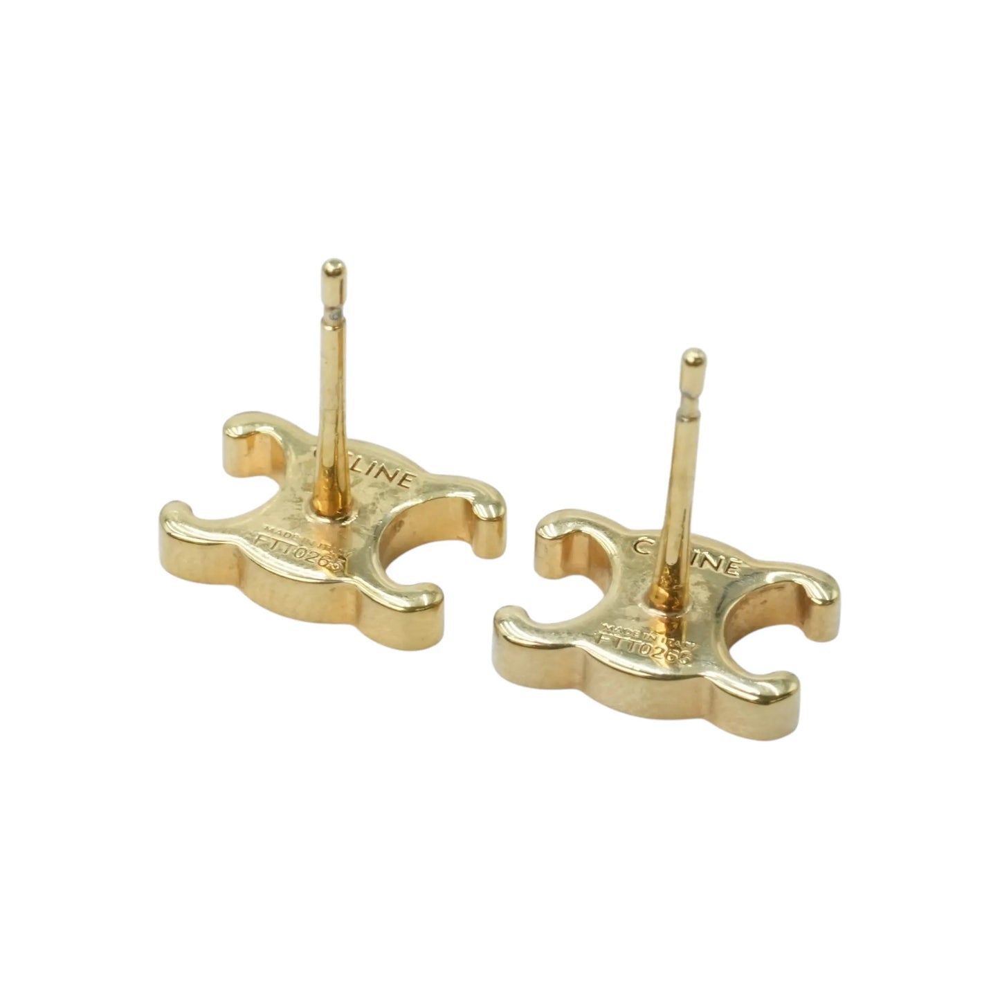 CELINE Triomphe Studs Earring - Gold Plated