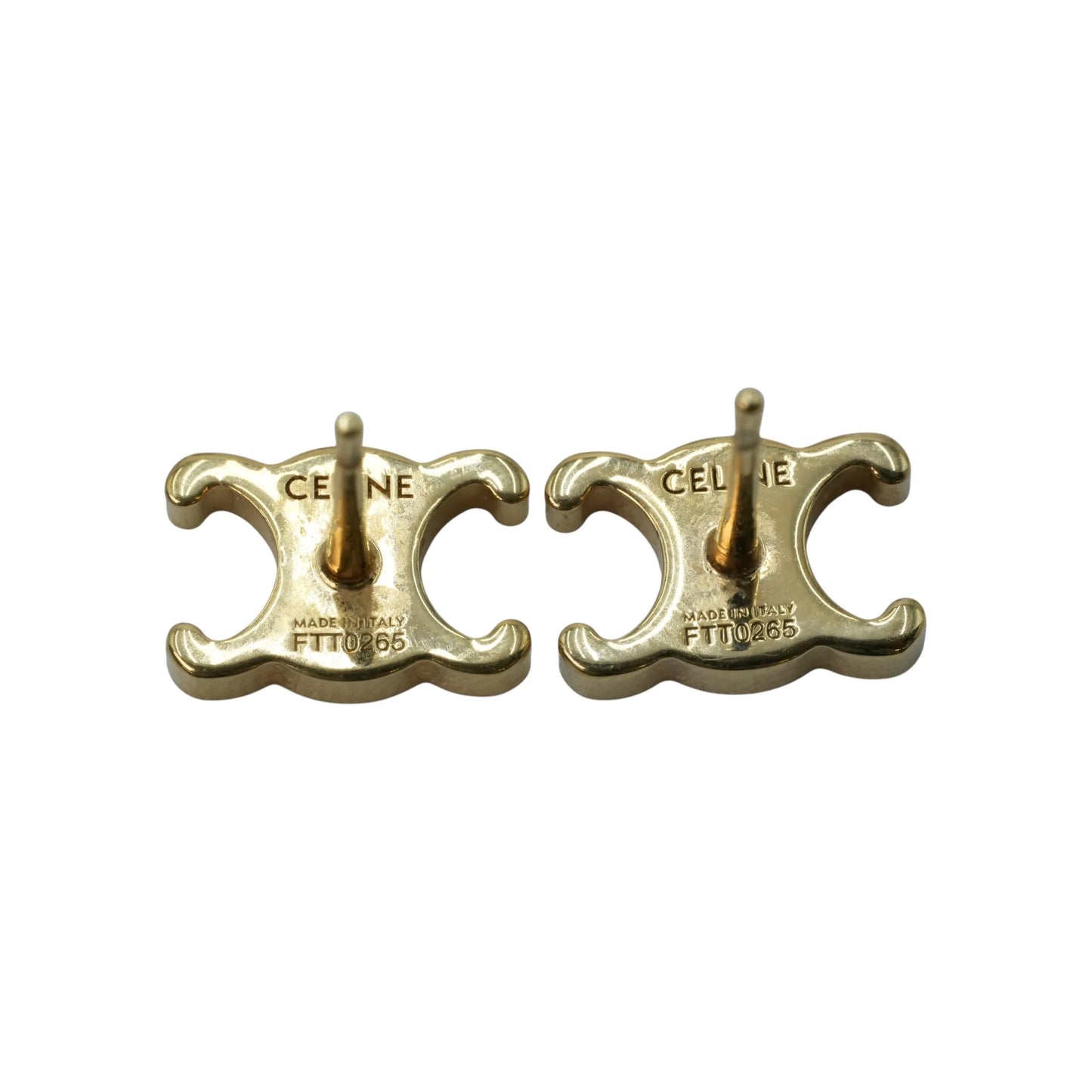 CELINE Triomphe Studs Earring - Gold Plated