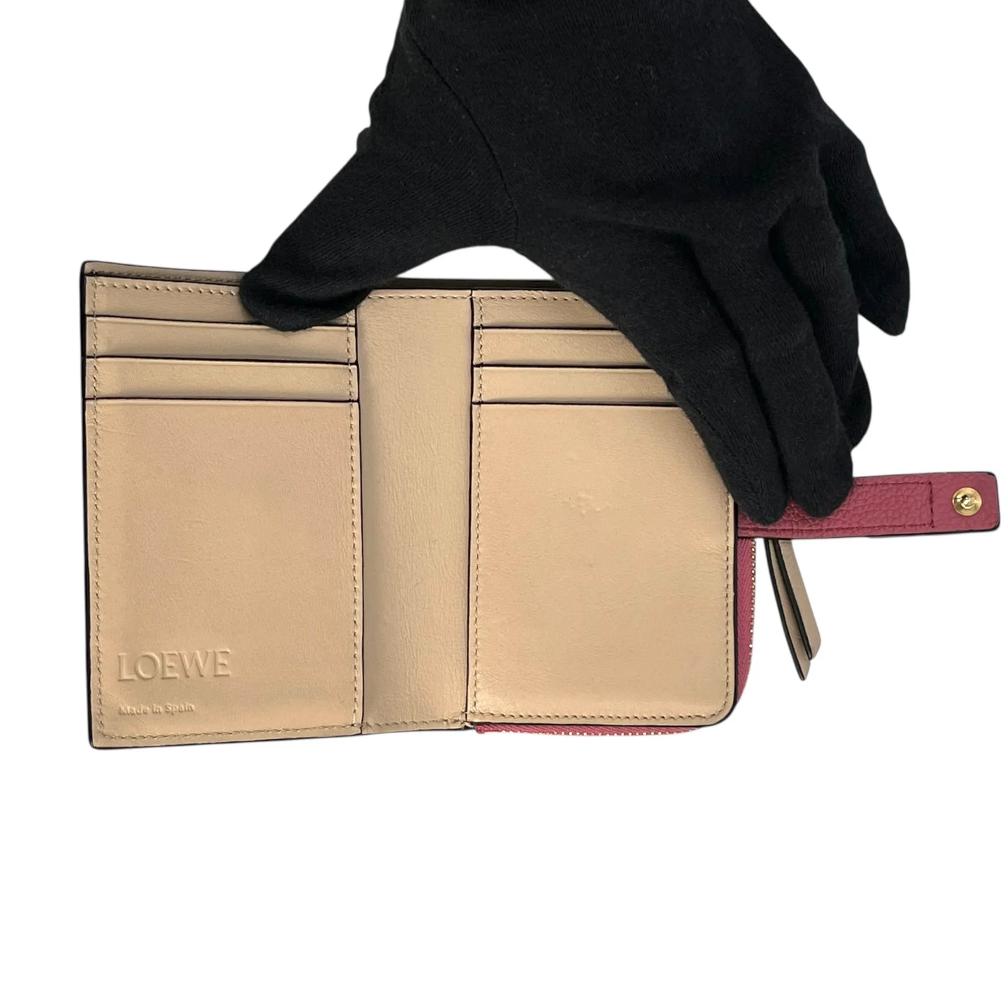 LOEWE Vertical Medium Compact Wallet - Pink