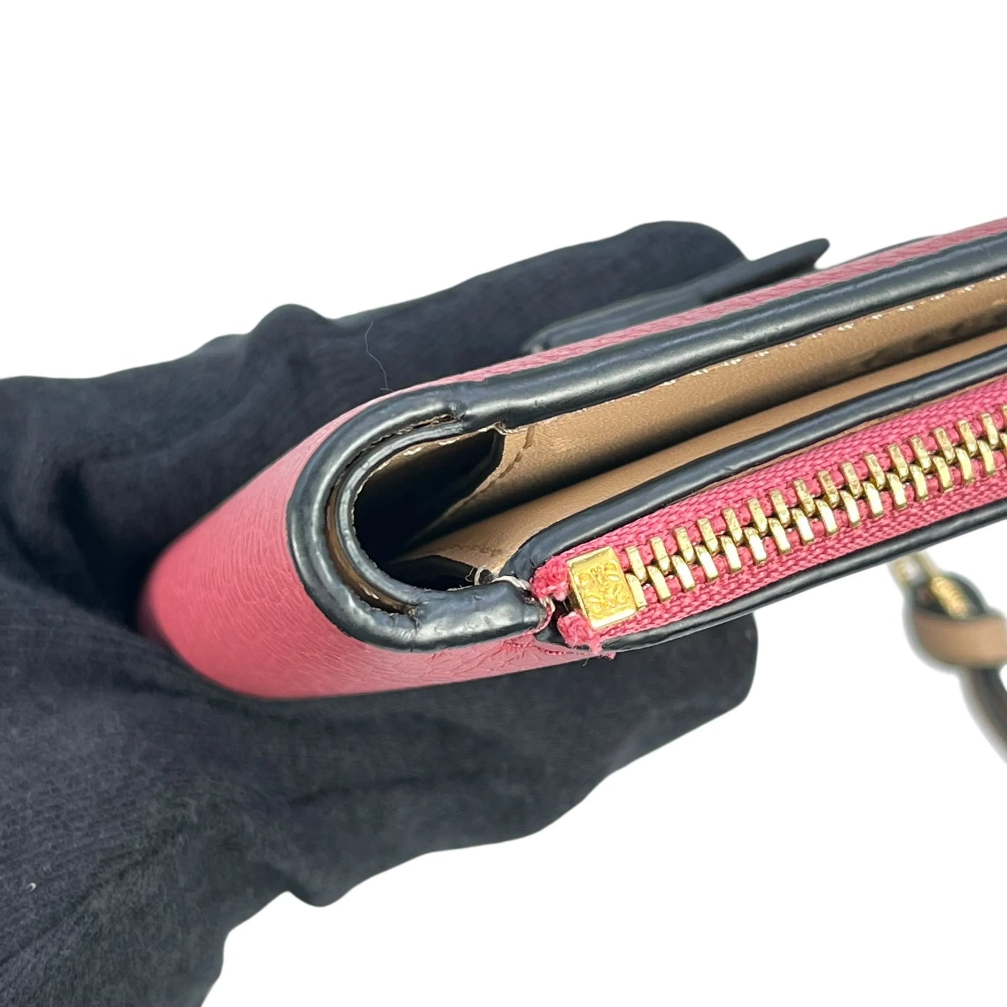 LOEWE Vertical Medium Compact Wallet - Pink