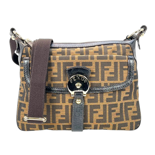 FENDI Zucca Shoulder Bag - Brown - 35749