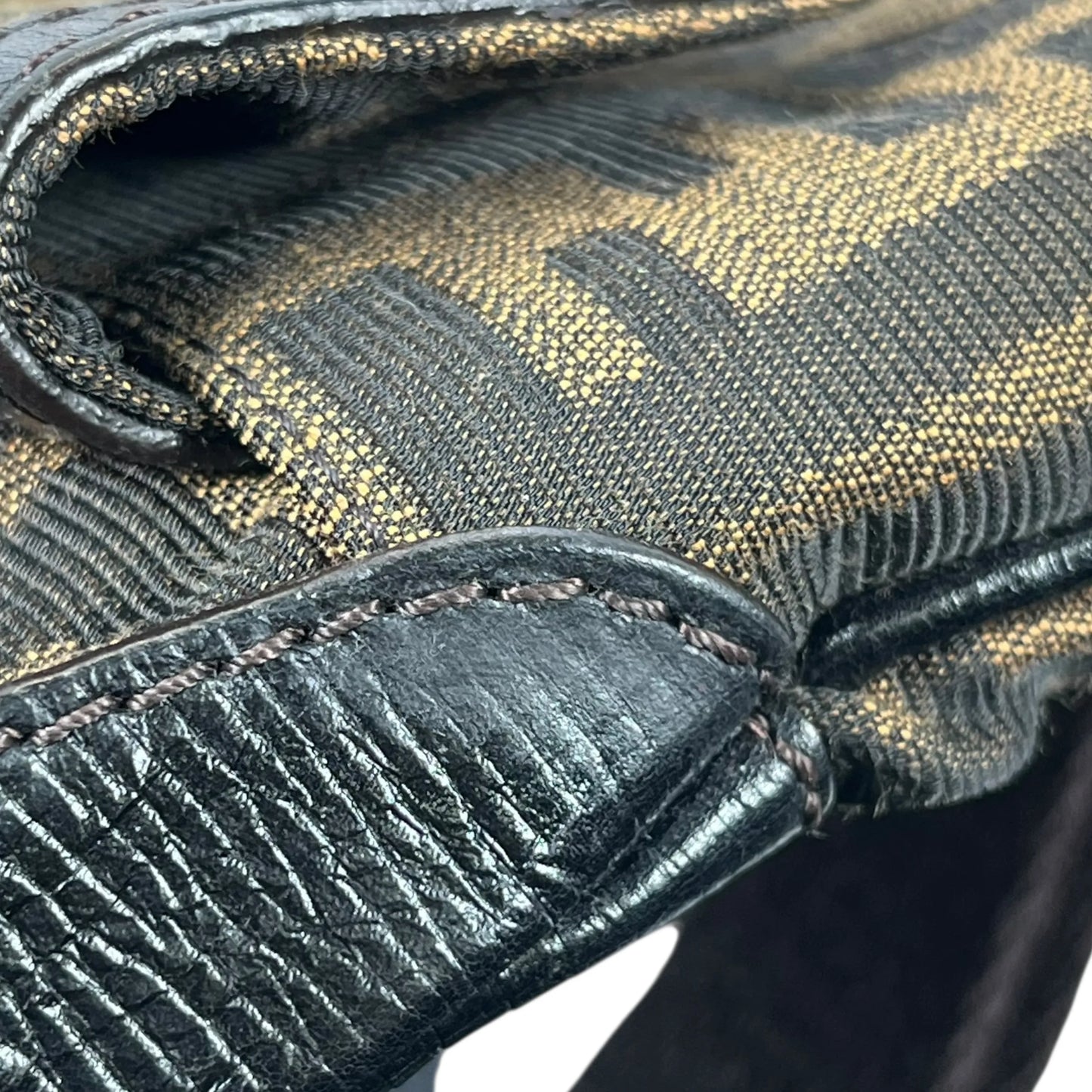 FENDI Zucca Shoulder Bag - Brown - 35749