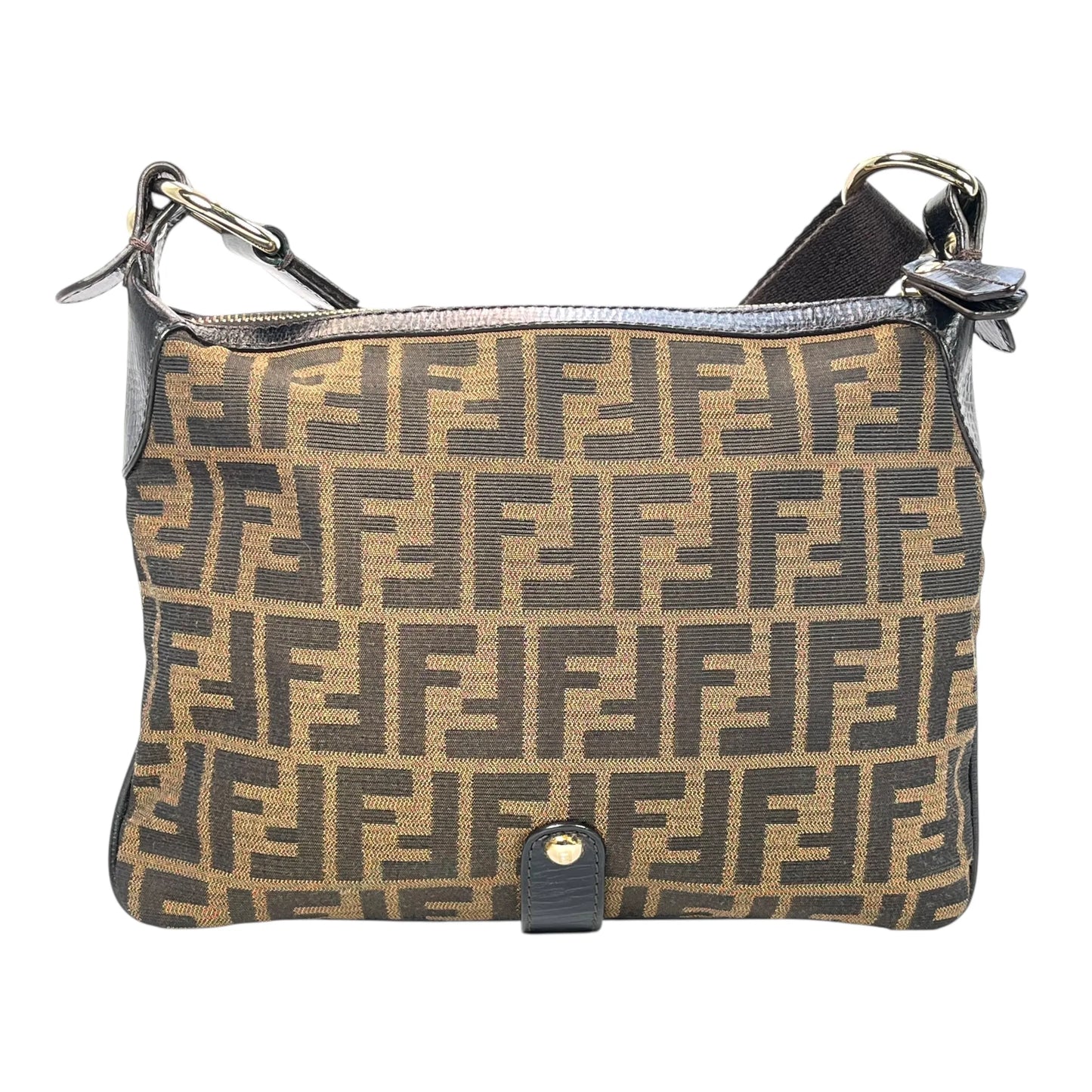 FENDI Zucca Shoulder Bag - Brown - 35749