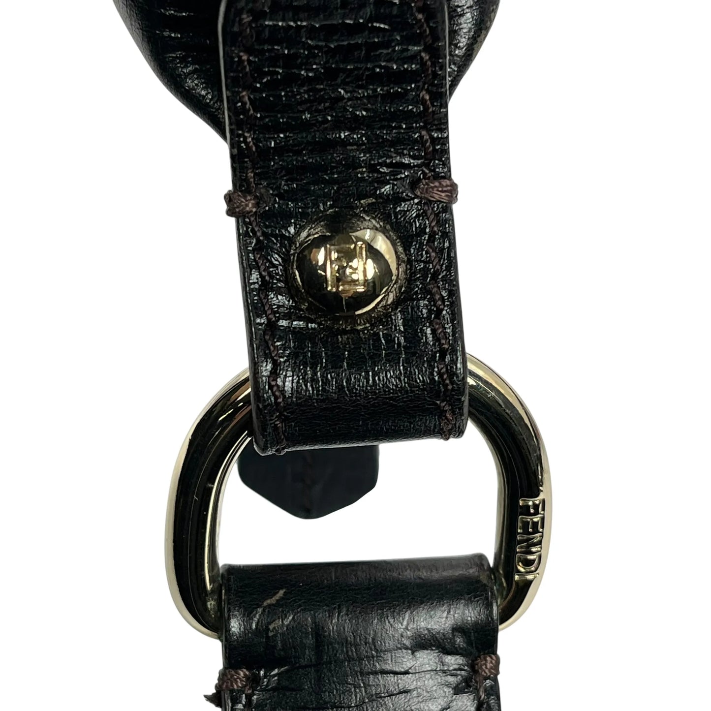 FENDI Zucca Shoulder Bag - Brown - 35749