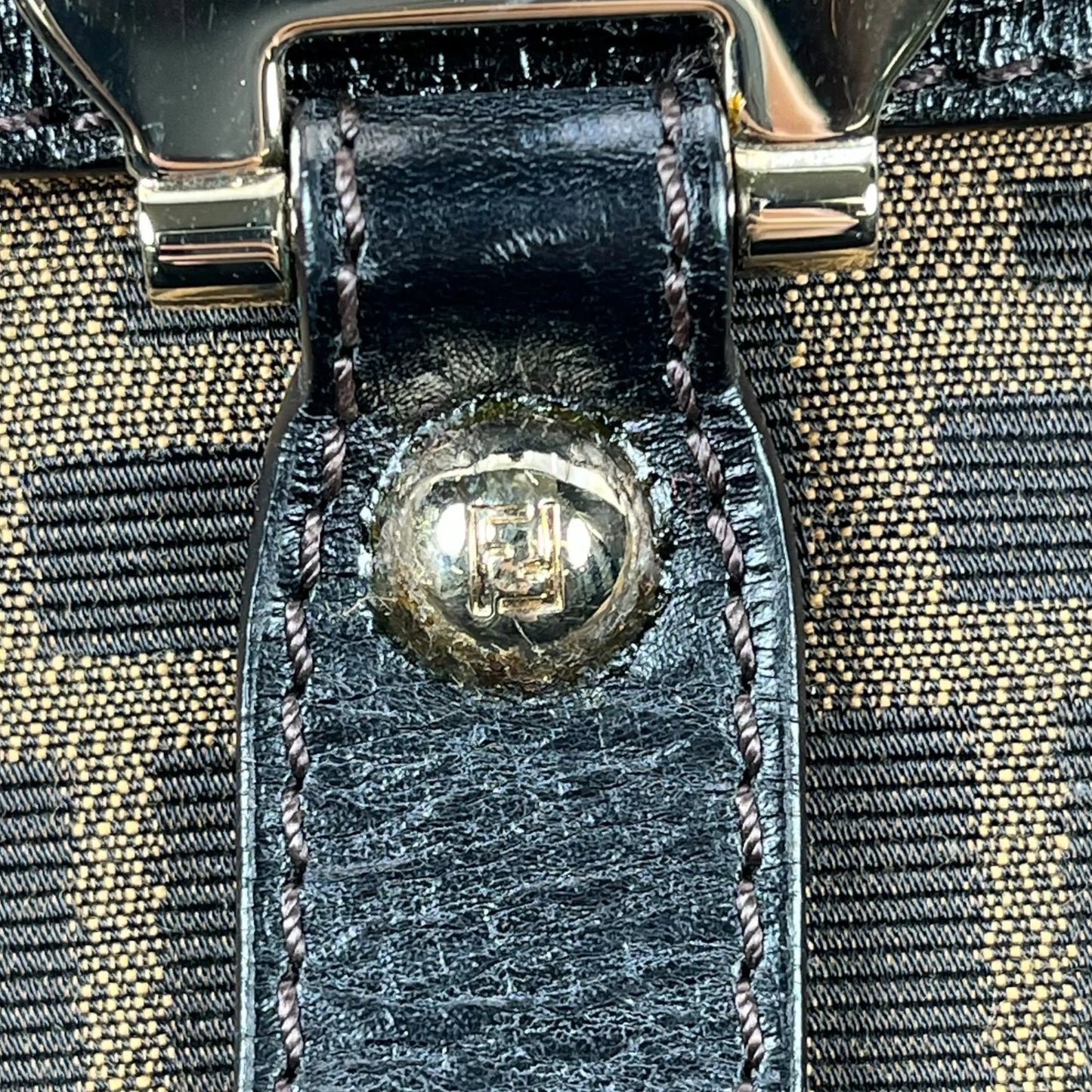 FENDI Zucca Shoulder Bag - Brown - 35749