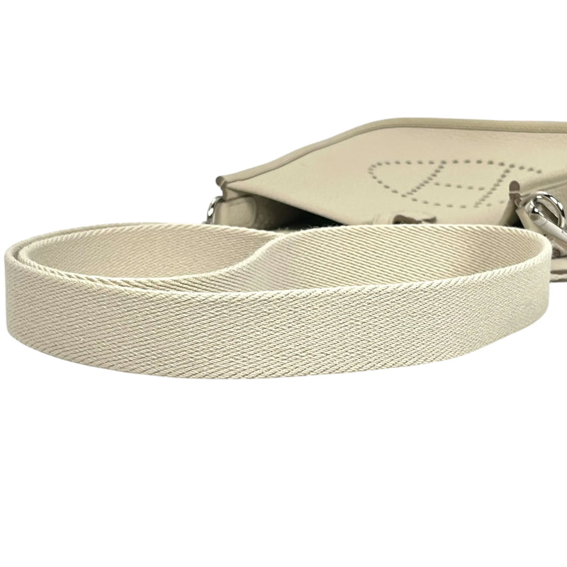 Hermès Evelyne TPM Trillion Leather Gris Pale B Stamped(2023)Shoulder Bag - White