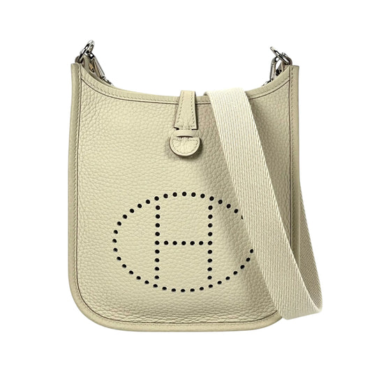 Hermès Evelyne TPM Trillion Leather Gris Pale B Stamped(2023)Shoulder Bag - White