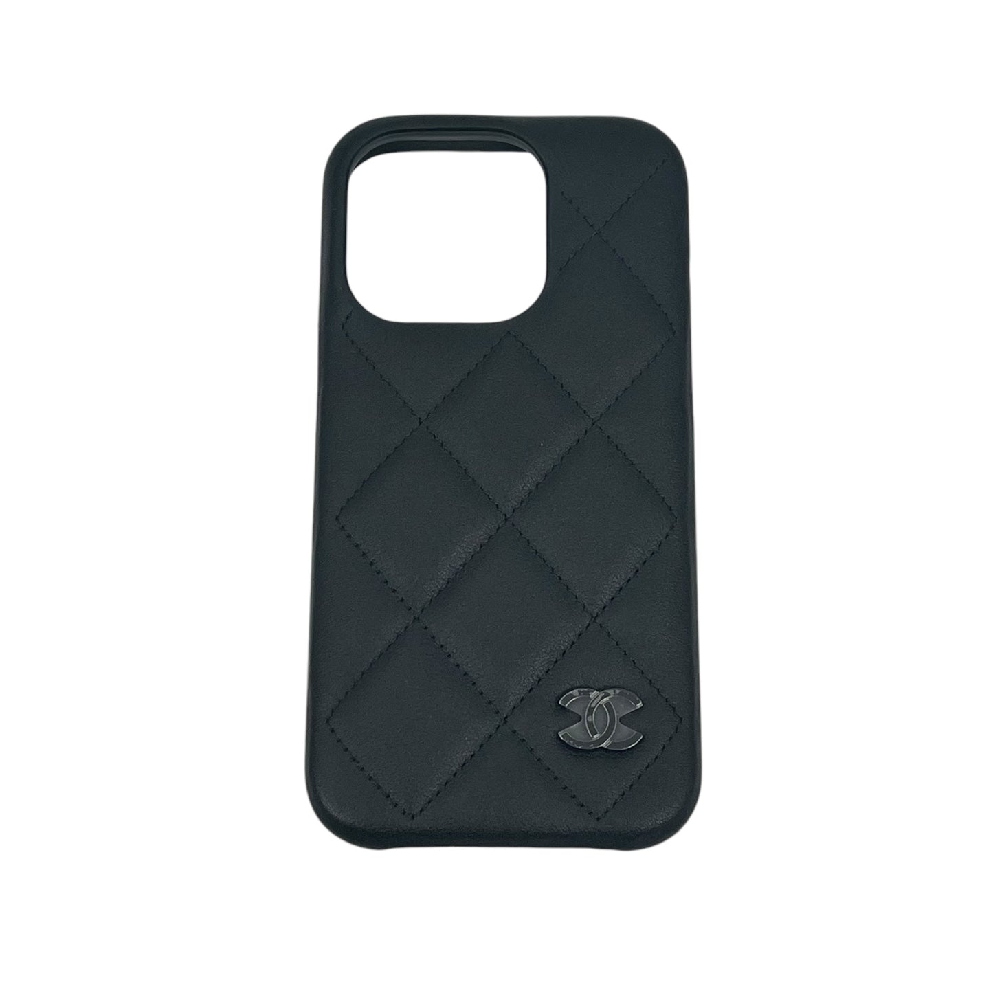 CHANEL Matelasse iPhone 15 Pro Phone Case - Black
