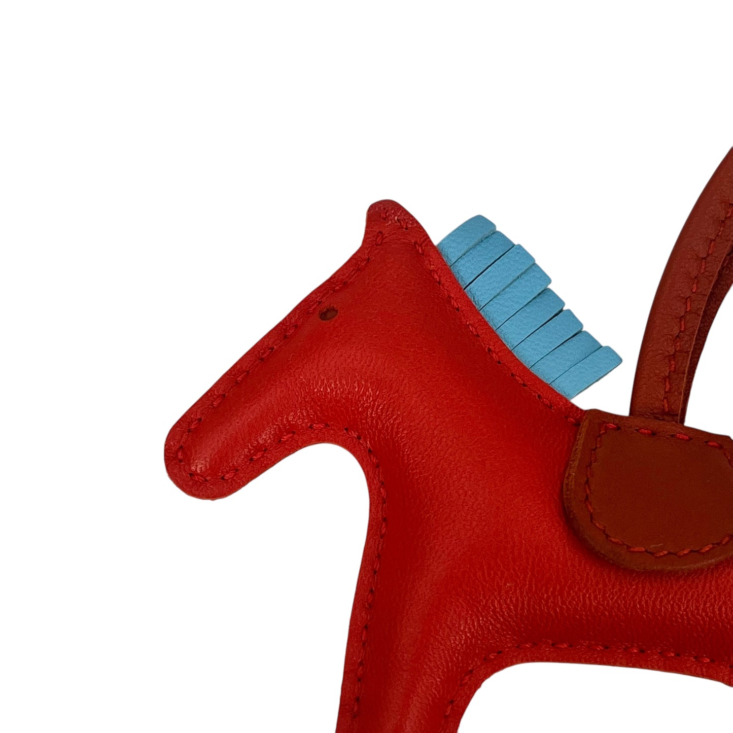 HERMES Rodeo Horse Bag Charm PM Red