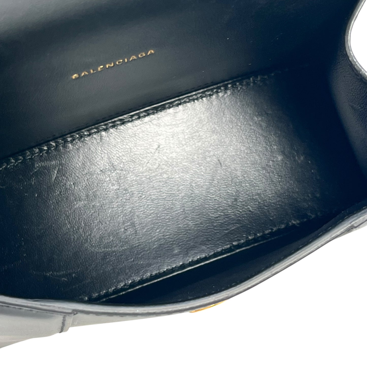 BALENCIAGA Hourglass Hand Bag 2way Black