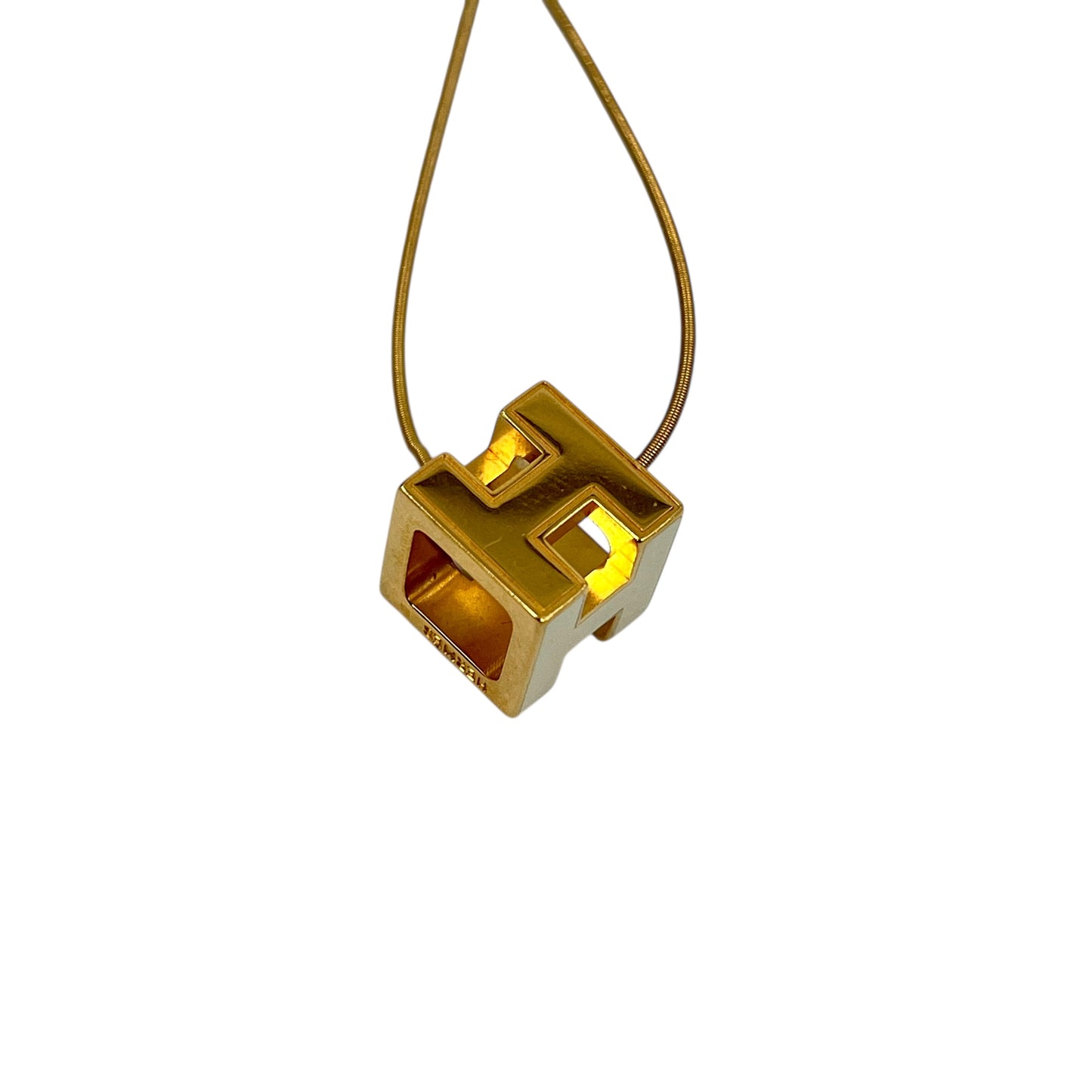Hermès H Cube Necklace White