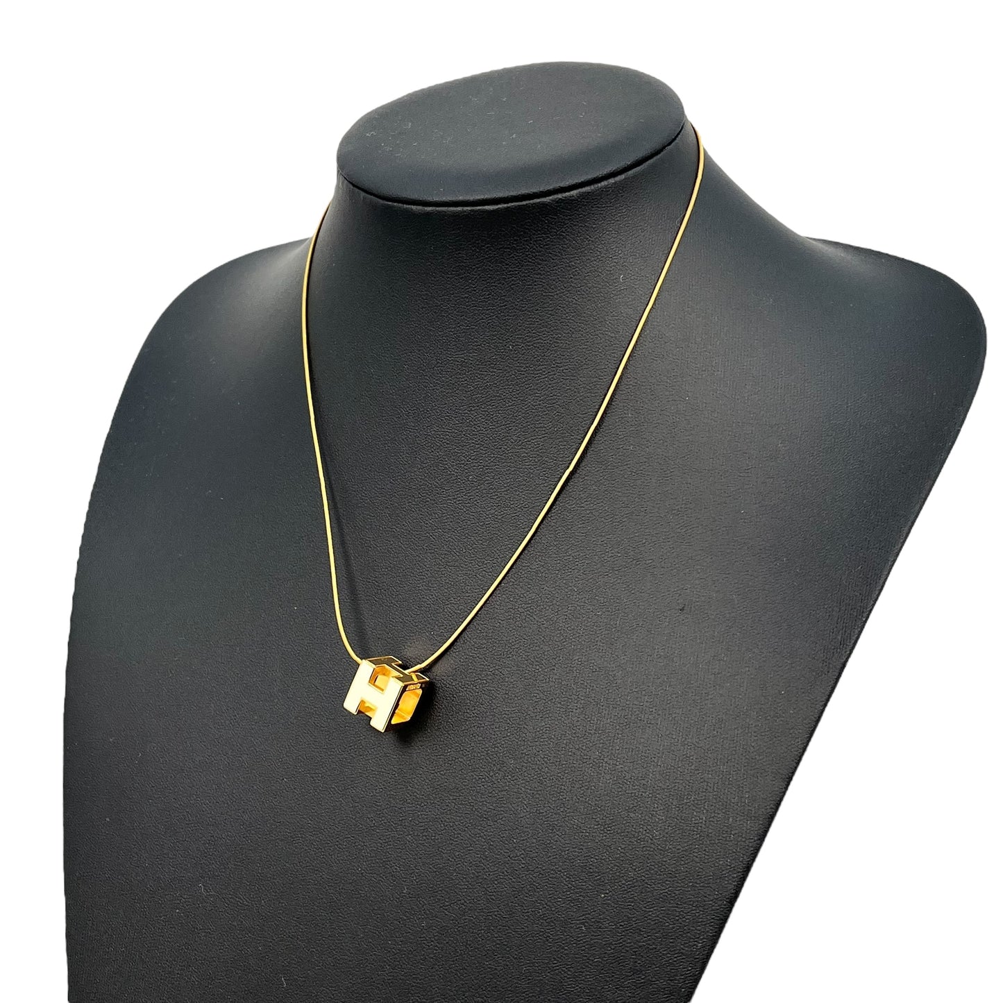 Hermès H Cube Necklace White