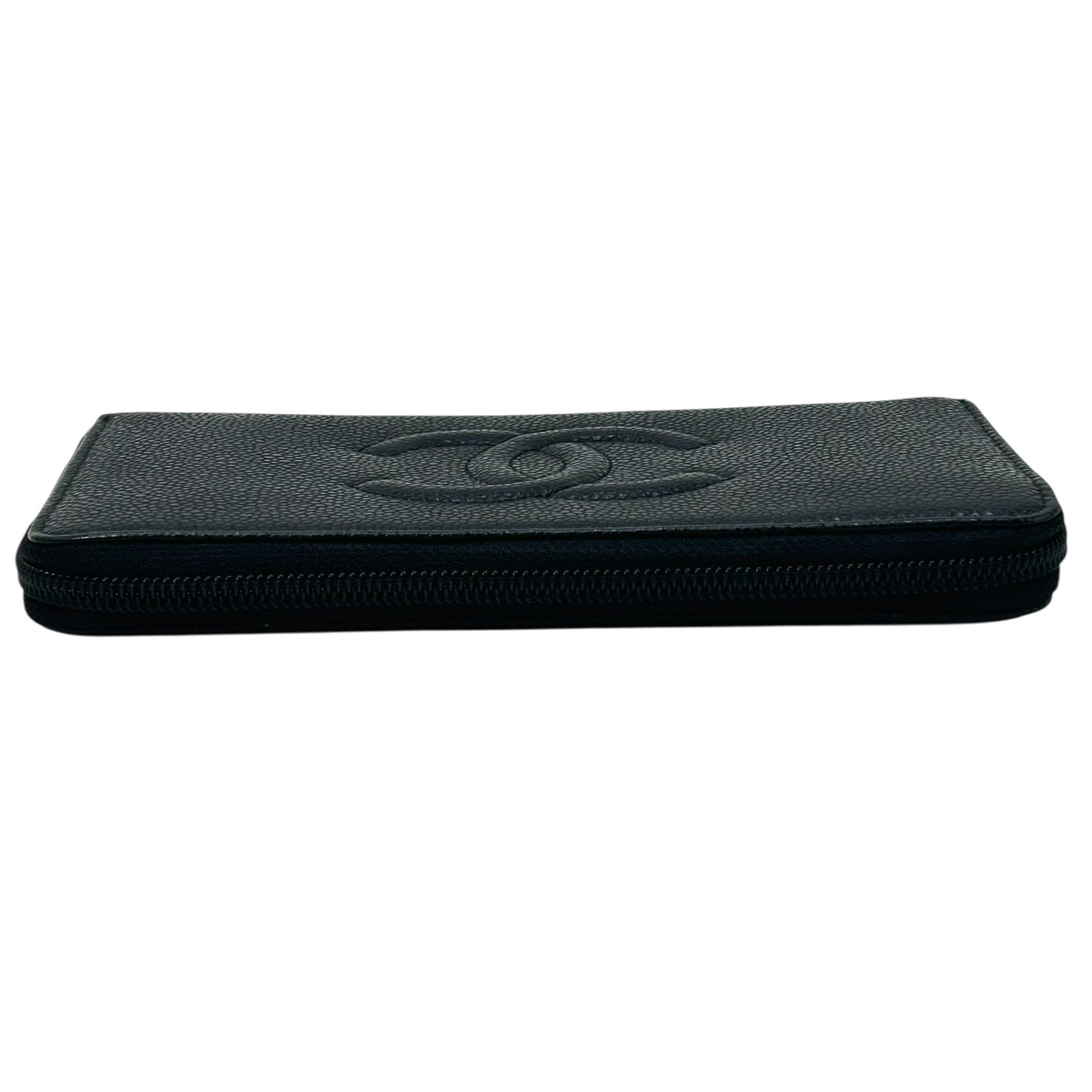 CHANEL Cocomark Caviar skin Zip longwallet