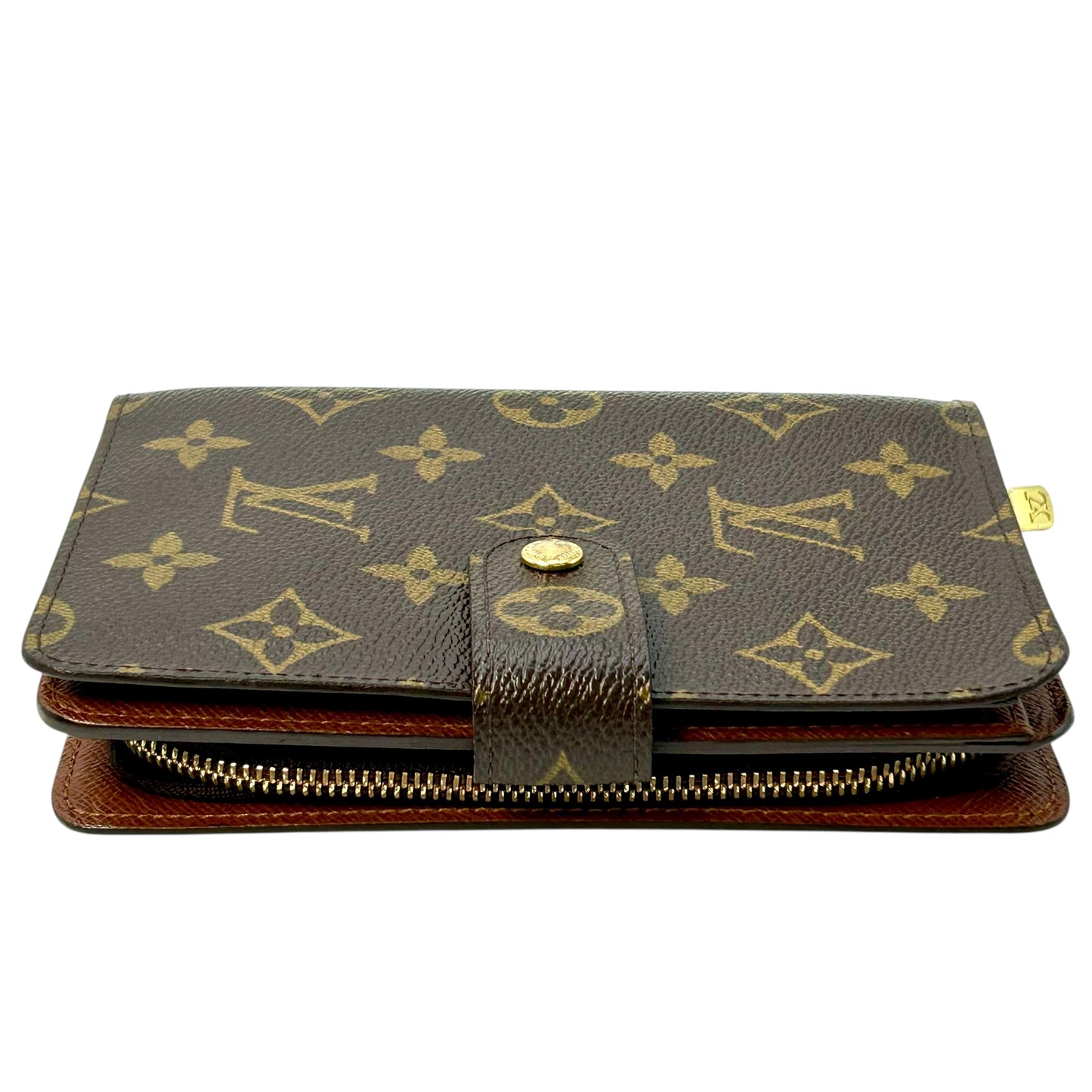 Louis Vuitton Monogram Portefeuille Porte-Papier Zip Compact Wallet - Brown - 32441