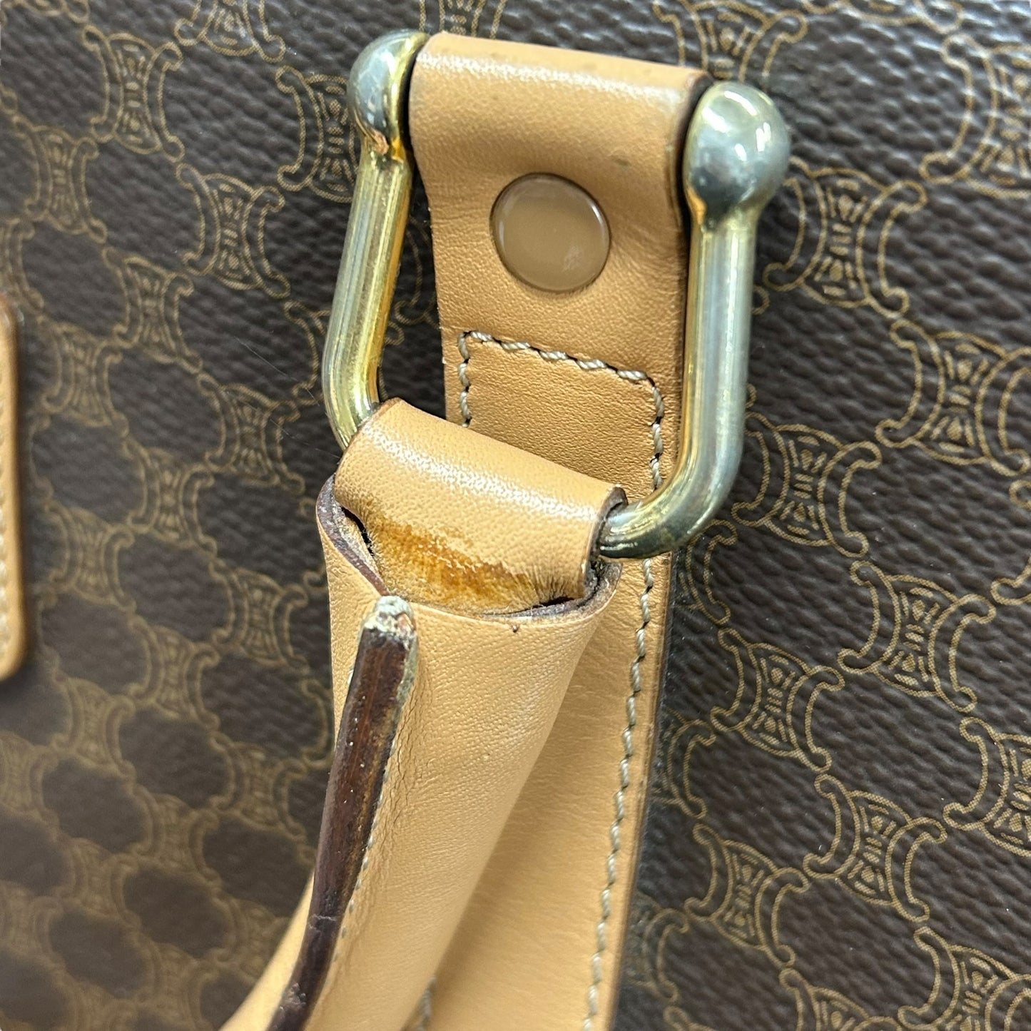 CELINE Macadam Boston Hand Bag - Brown