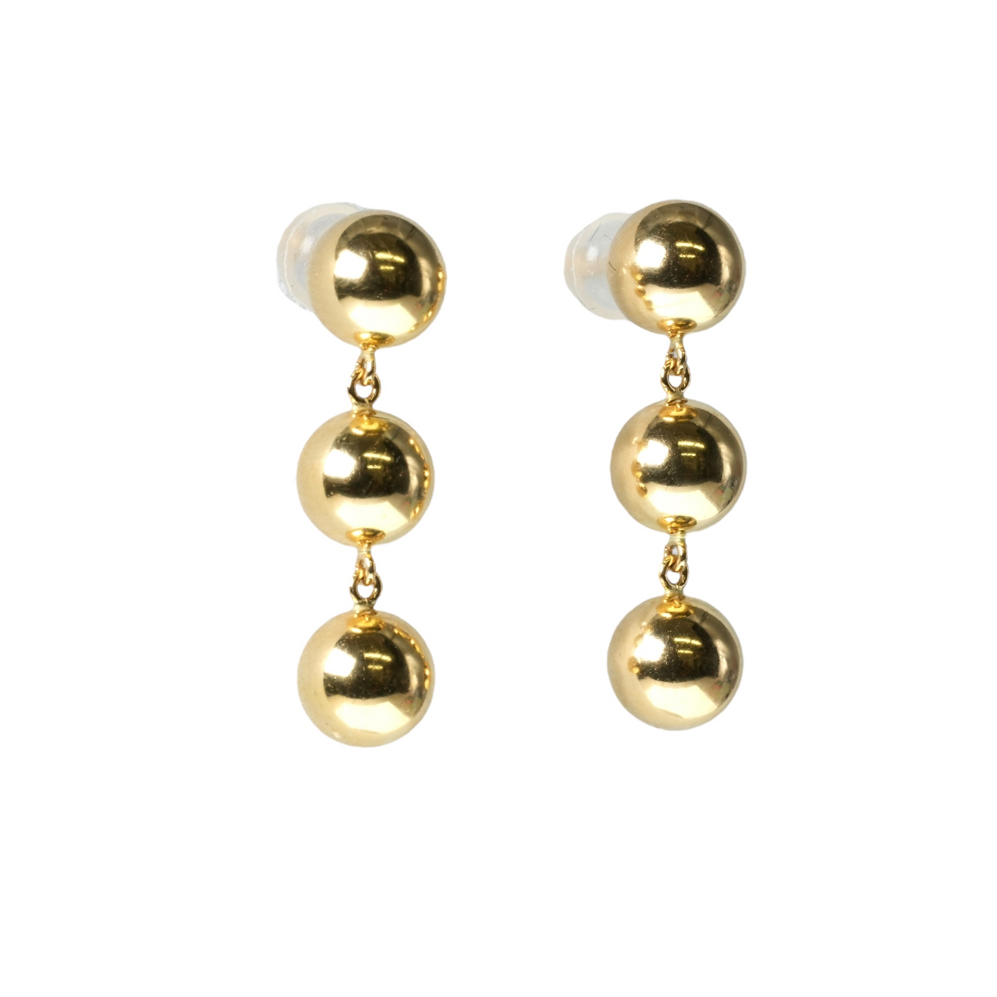 K18 Triple Ball Earring