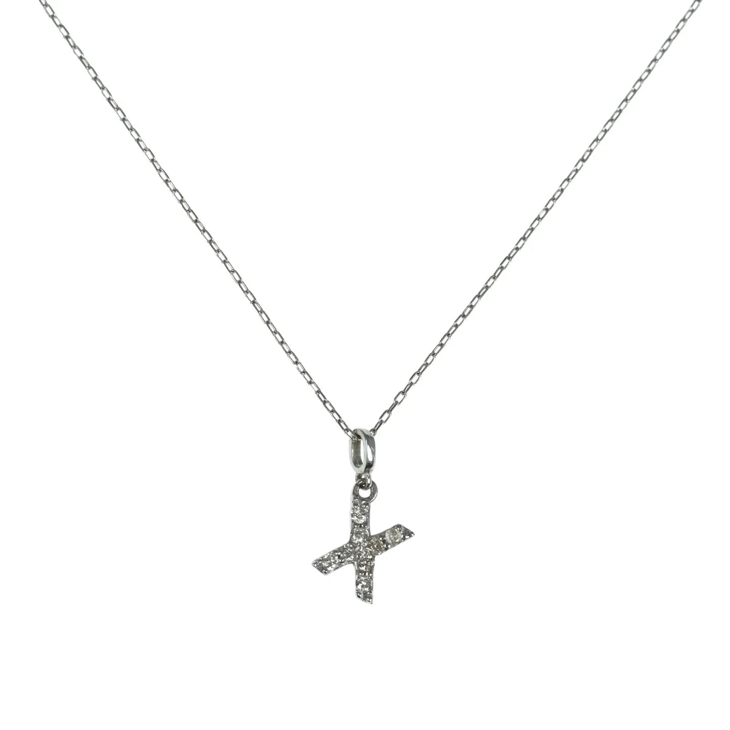 K18WG Cross Necklace